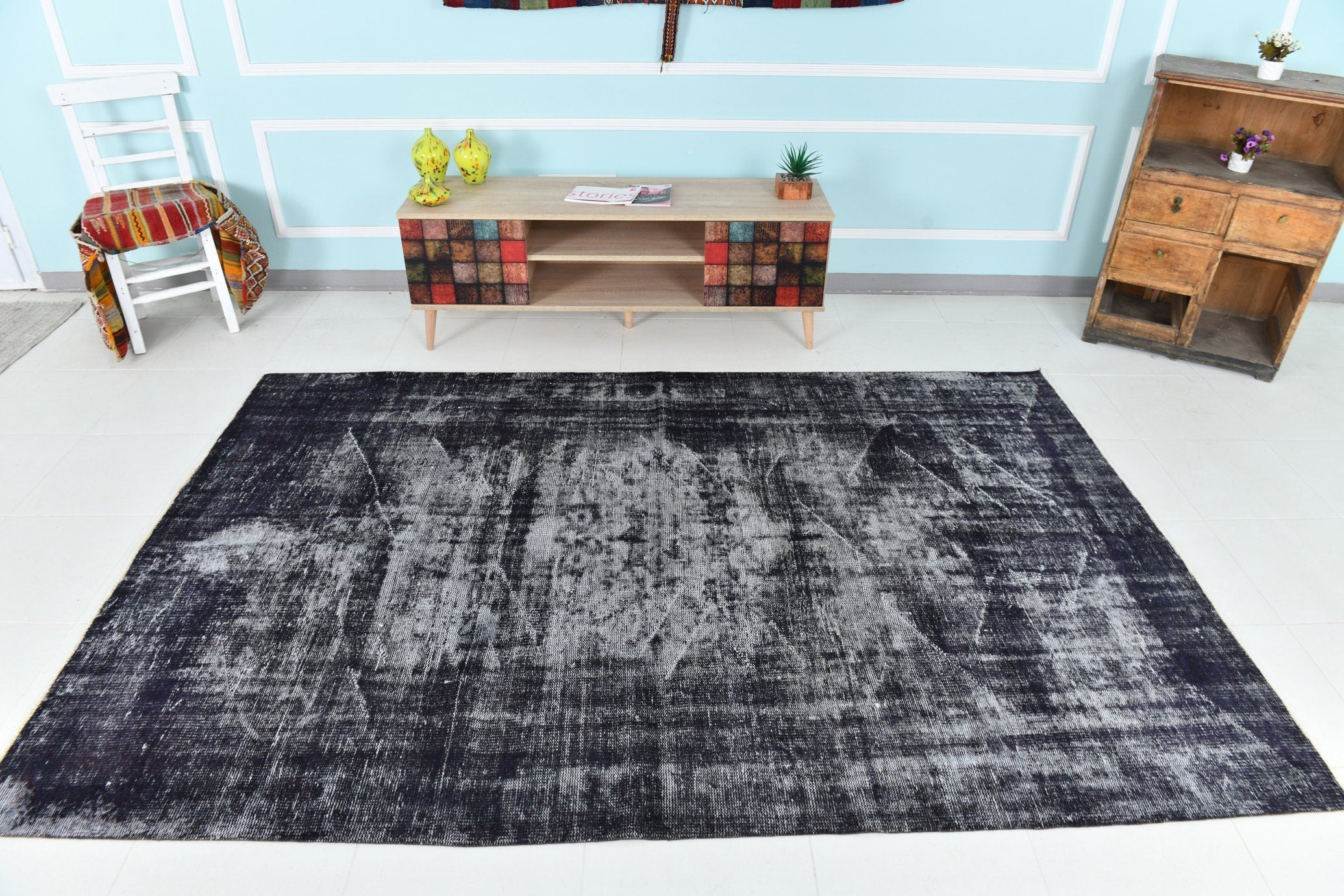 Turkish Vintage Rug 8’7’ x 5’8’