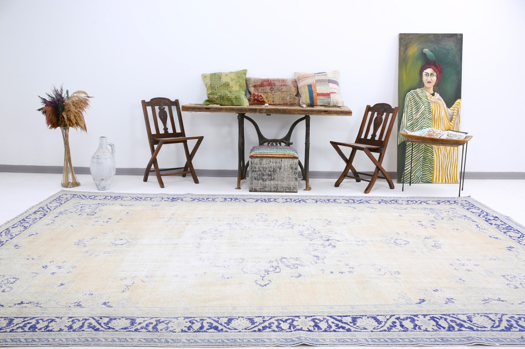 Turkish Vintage Rug  8'8" x 12'9" ft