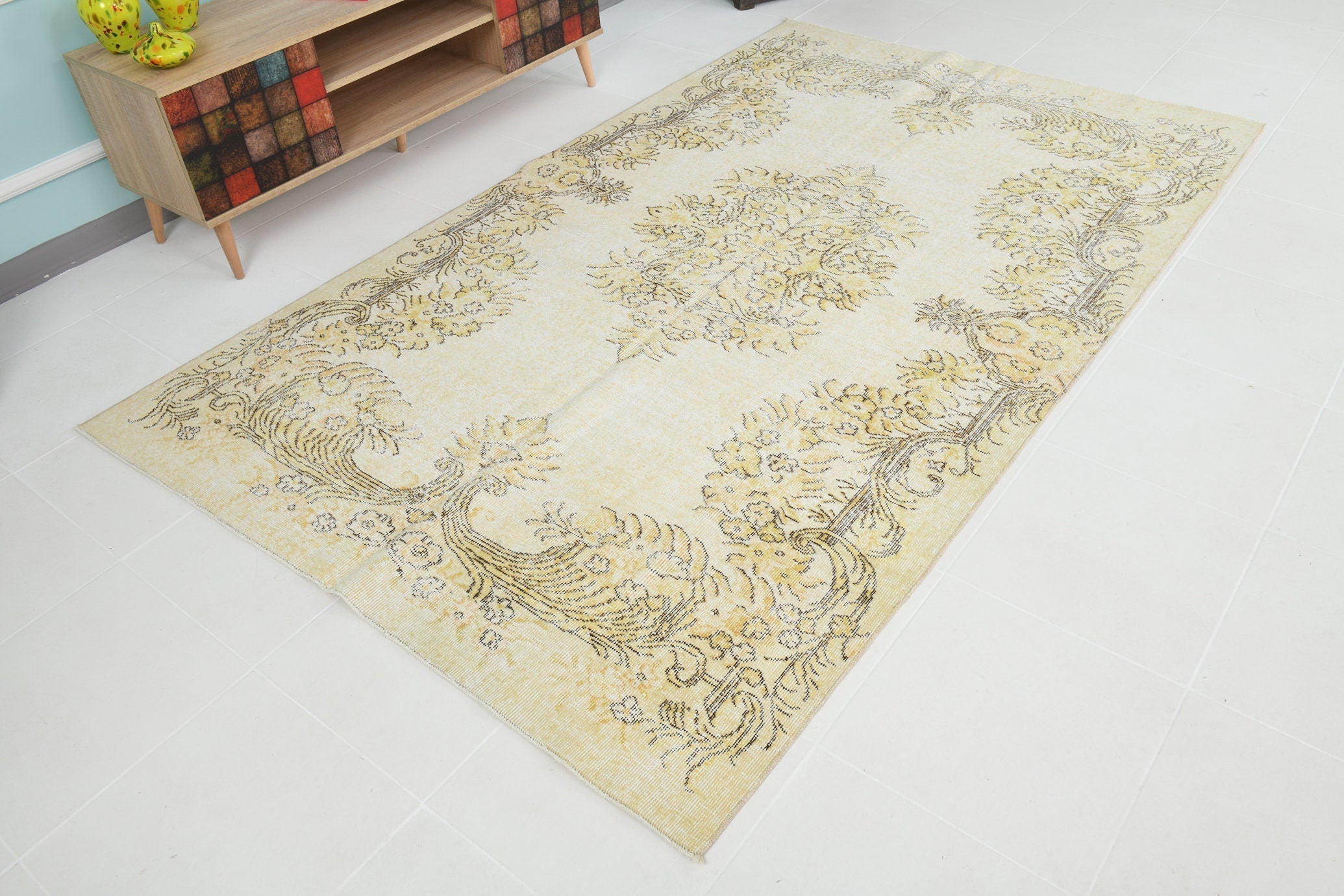 Turkish Vintage Rug 8’8’ x 5’4’