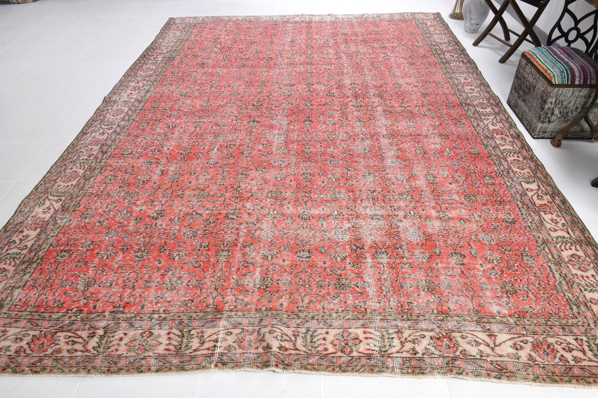 Turkish Vintage Rug  8'9" x 12'8" ft