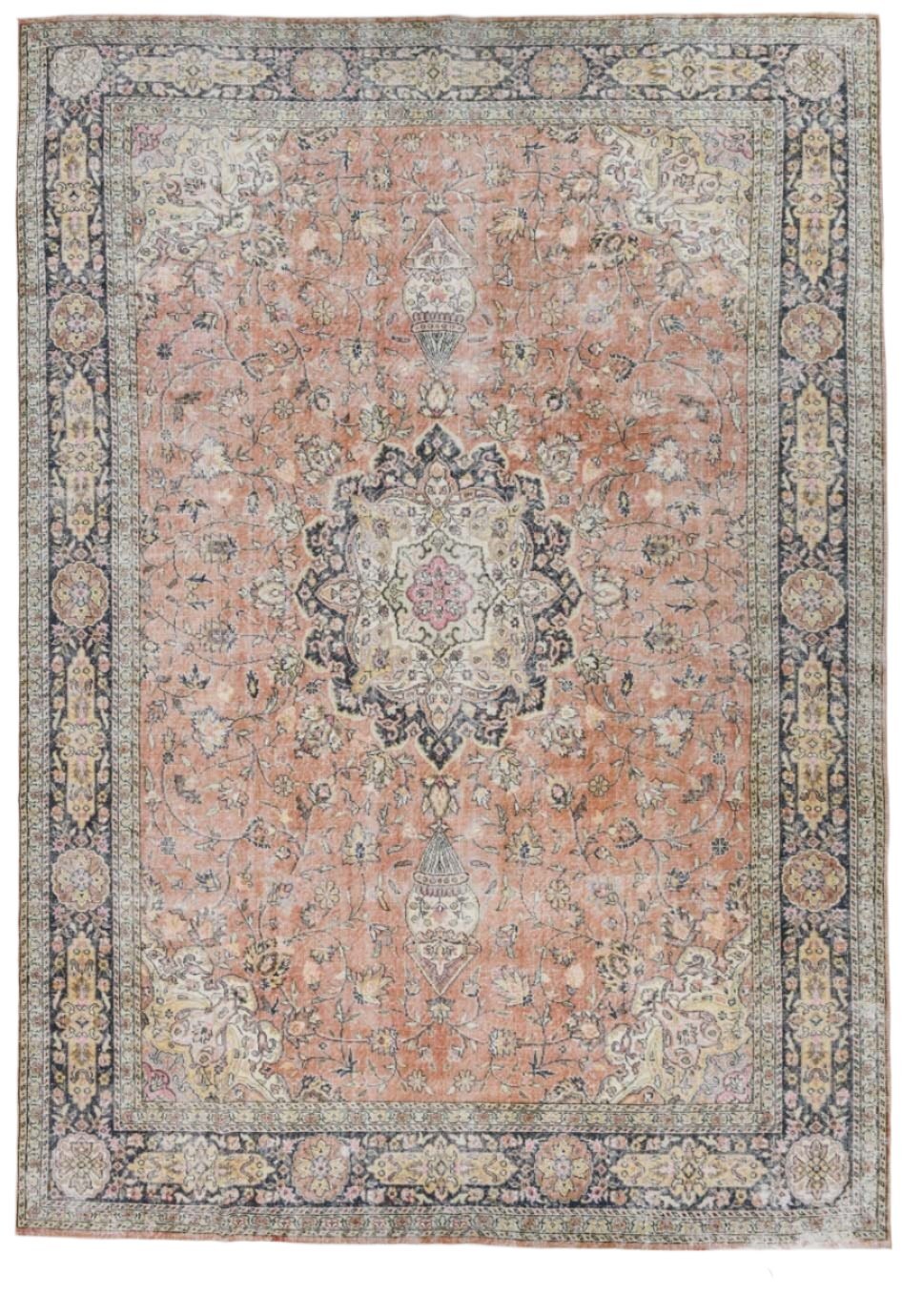 Turkish Vintage Rug  9'1" x 13'2" ft