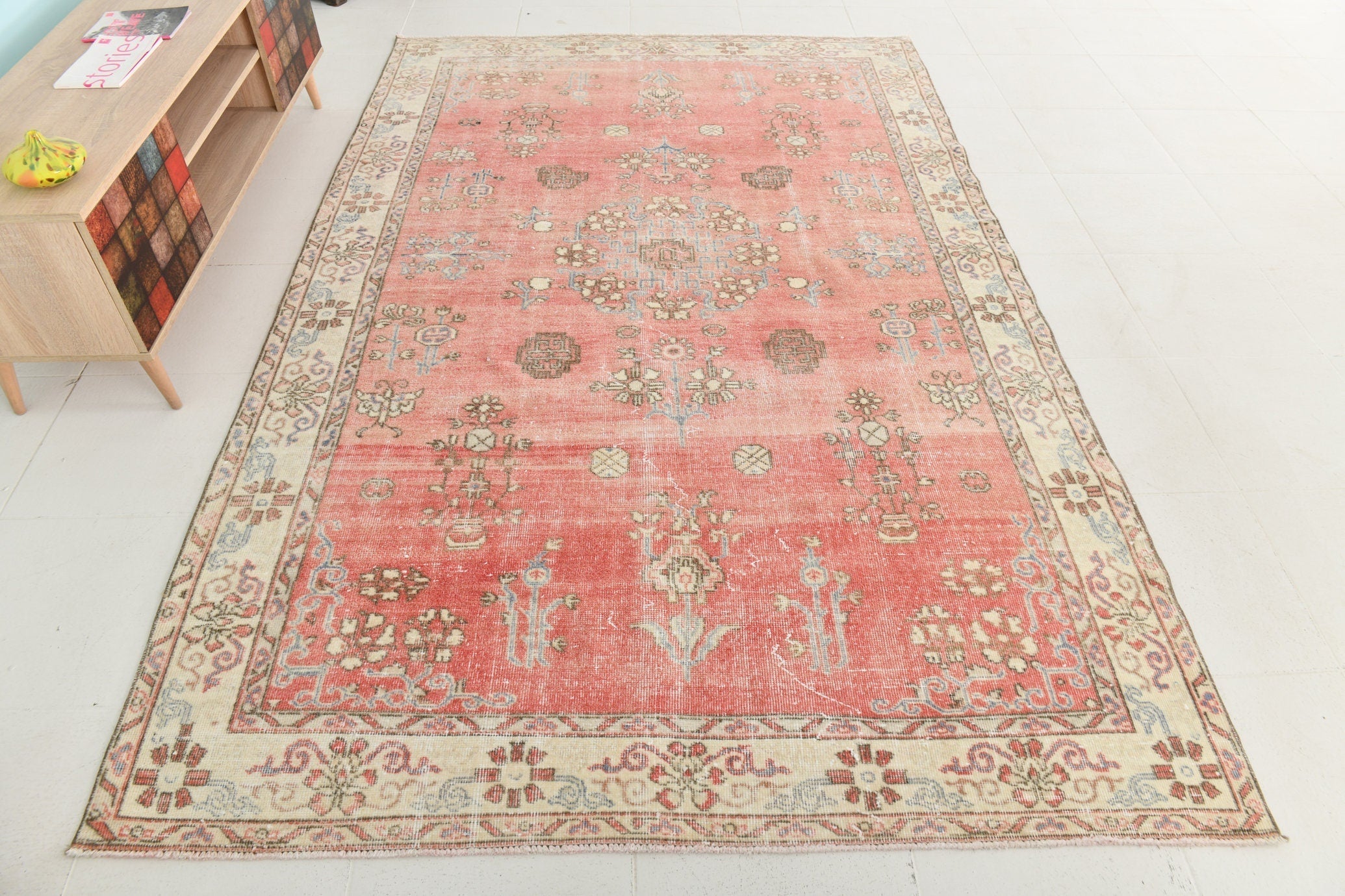 Turkish Vintage Rug 9’1’ x 5’10’