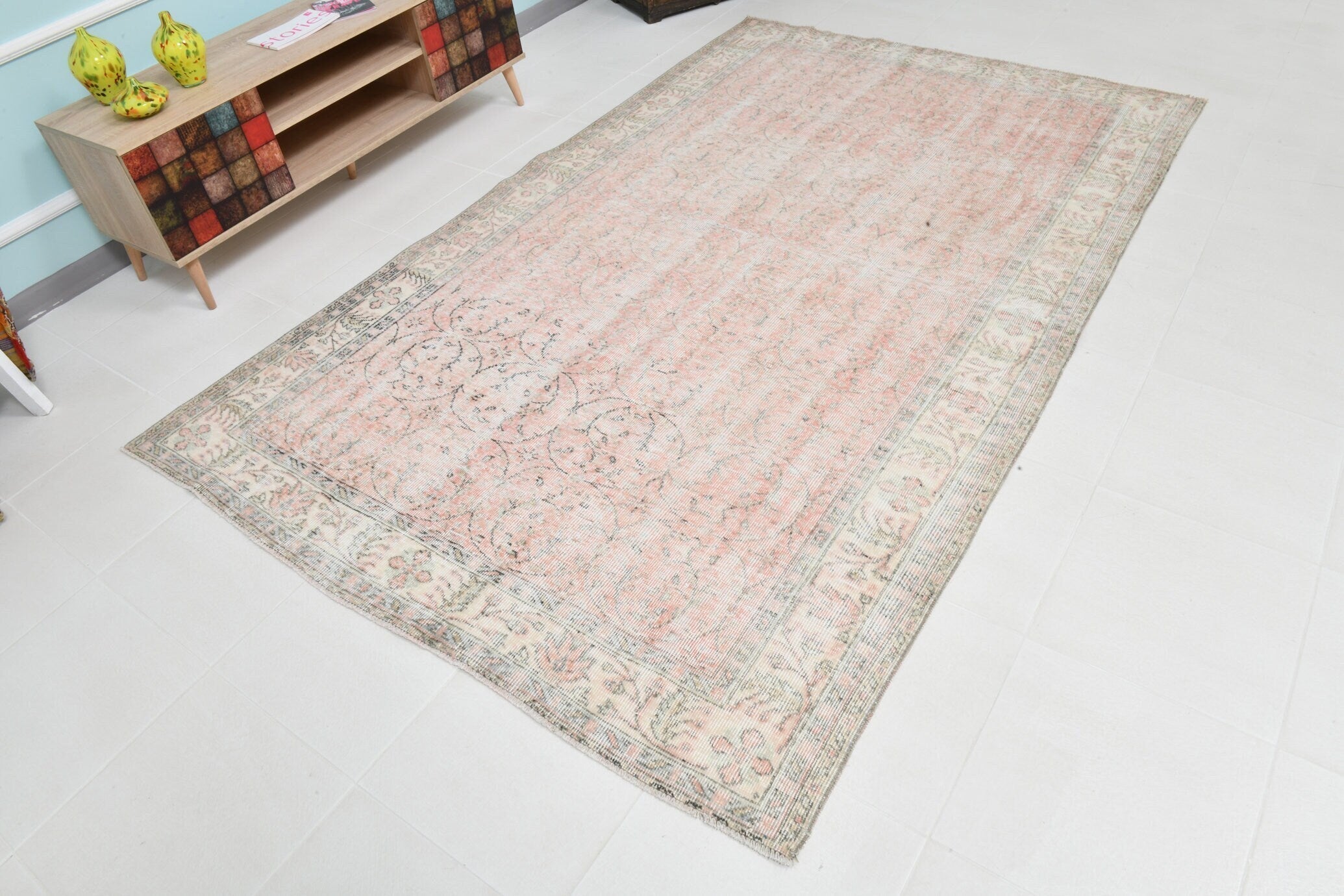 Turkish Vintage Rug 9’1’ x 5’9’