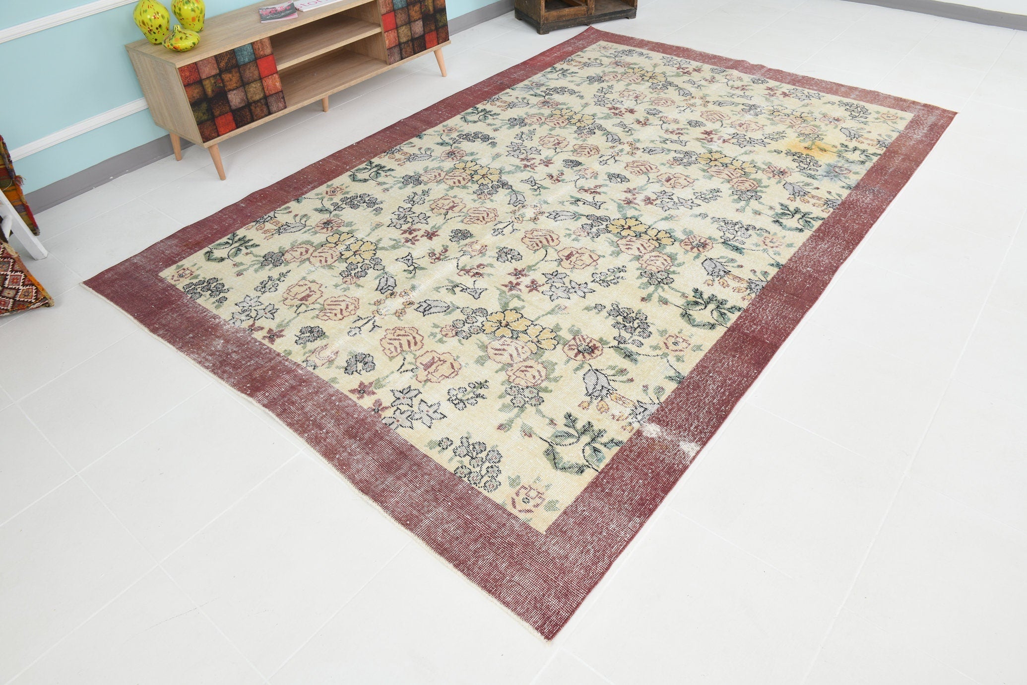 Turkish Vintage Rug 9’12’ x 6’7’