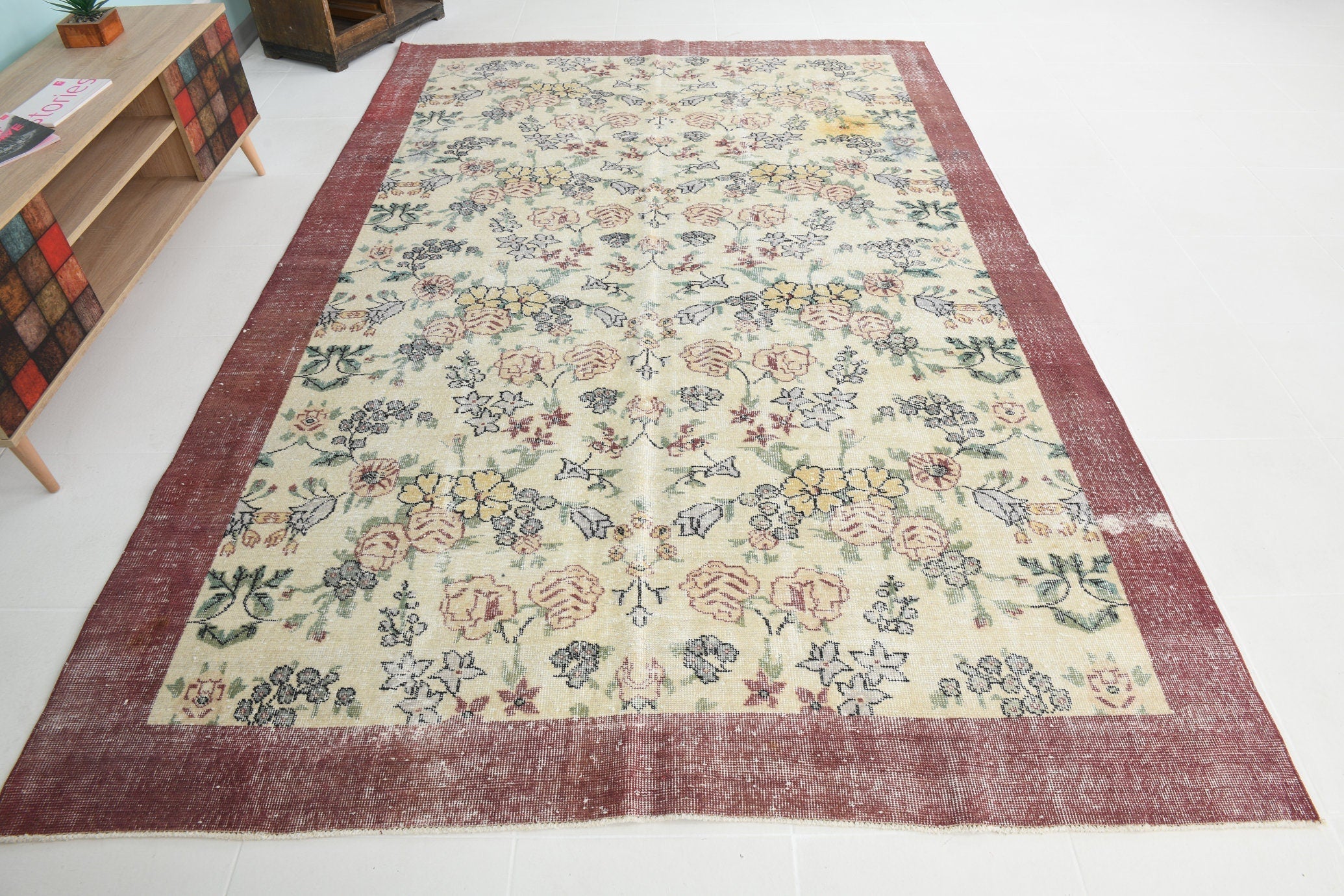Turkish Vintage Rug 9’12’ x 6’7’
