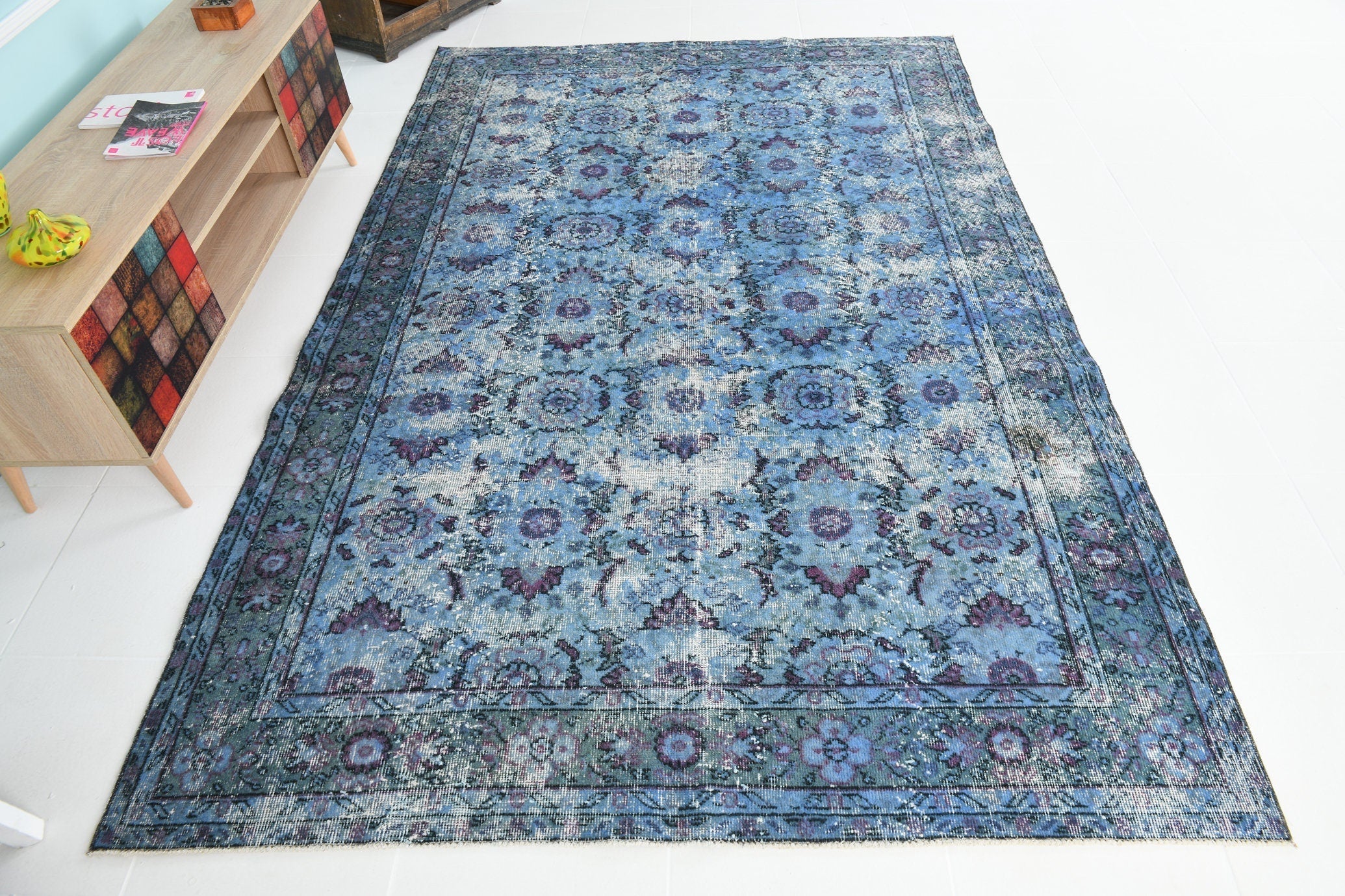 Turkish Vintage Rug 9’2’ x 5’11’