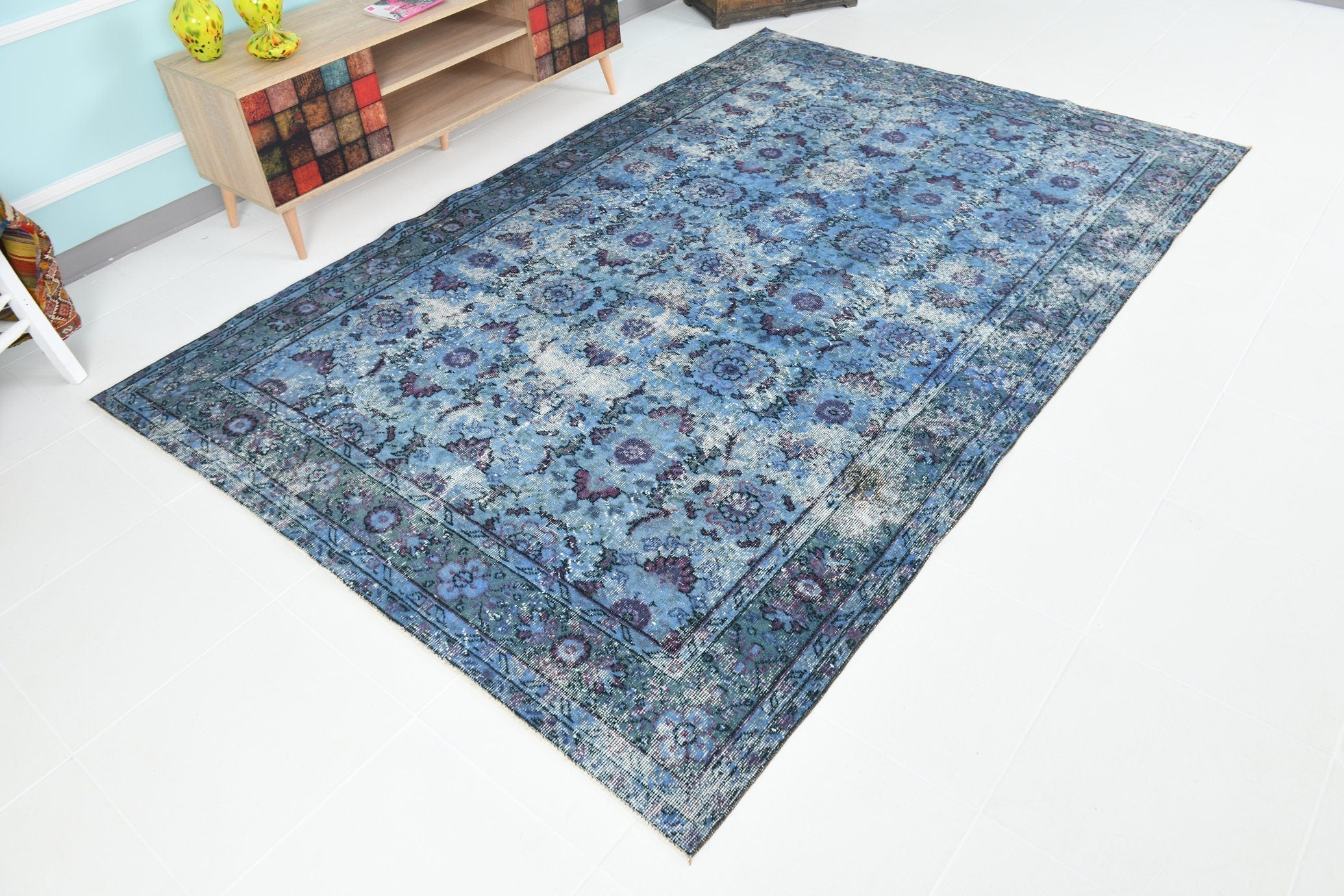 Turkish Vintage Rug 9’2’ x 5’11’