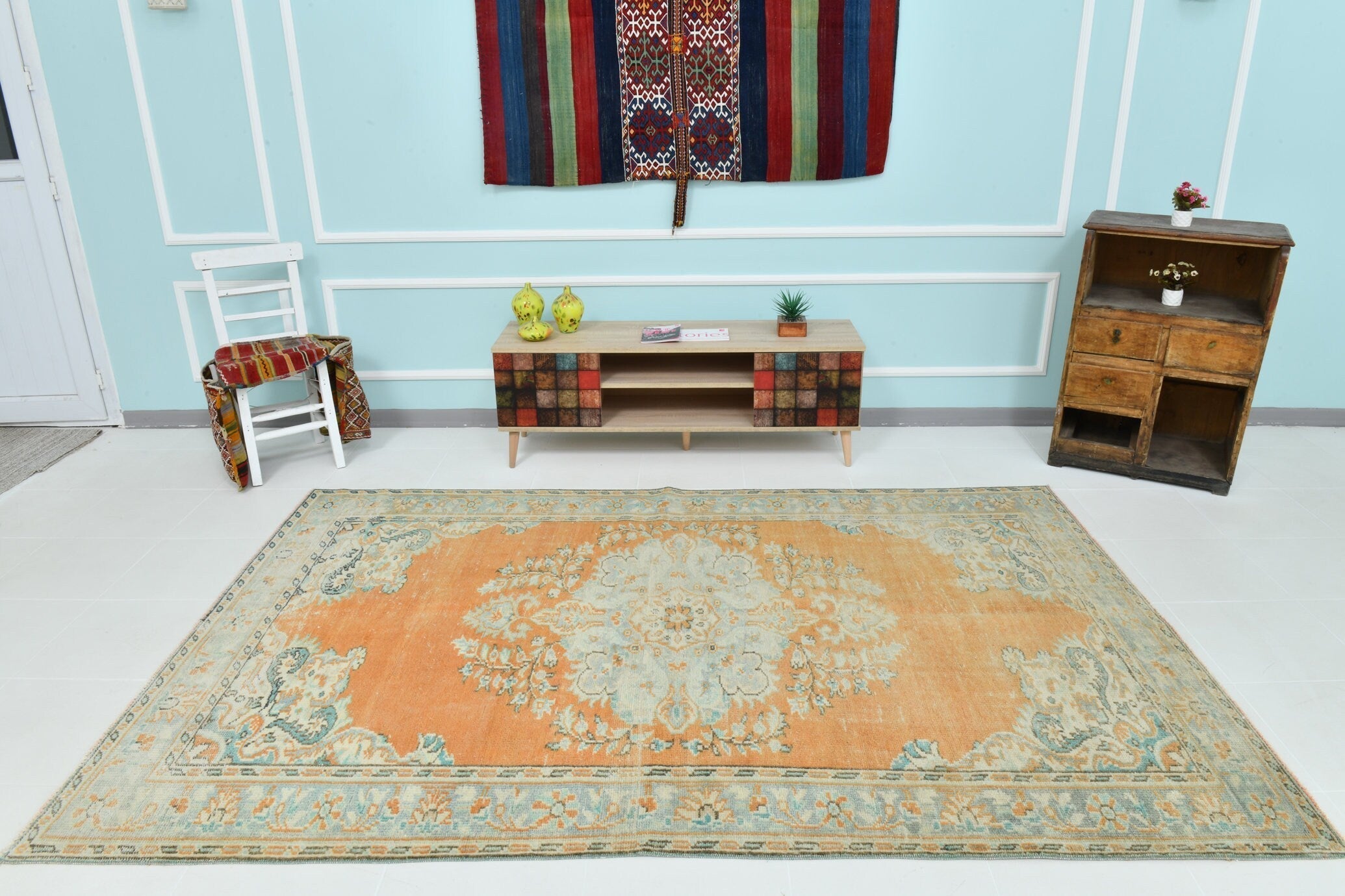 Turkish Vintage Rug 9’2’ x 5’12’