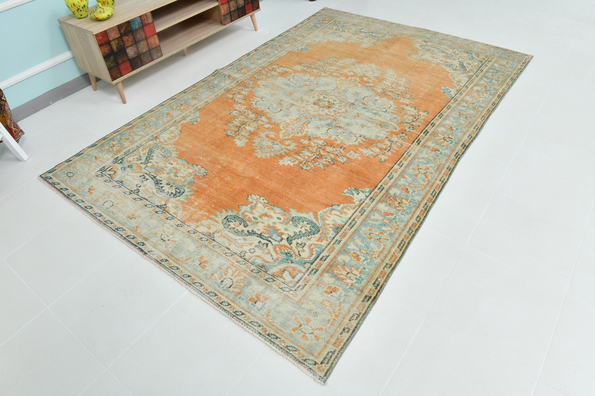 Turkish Vintage Rug 9’2’ x 5’12’