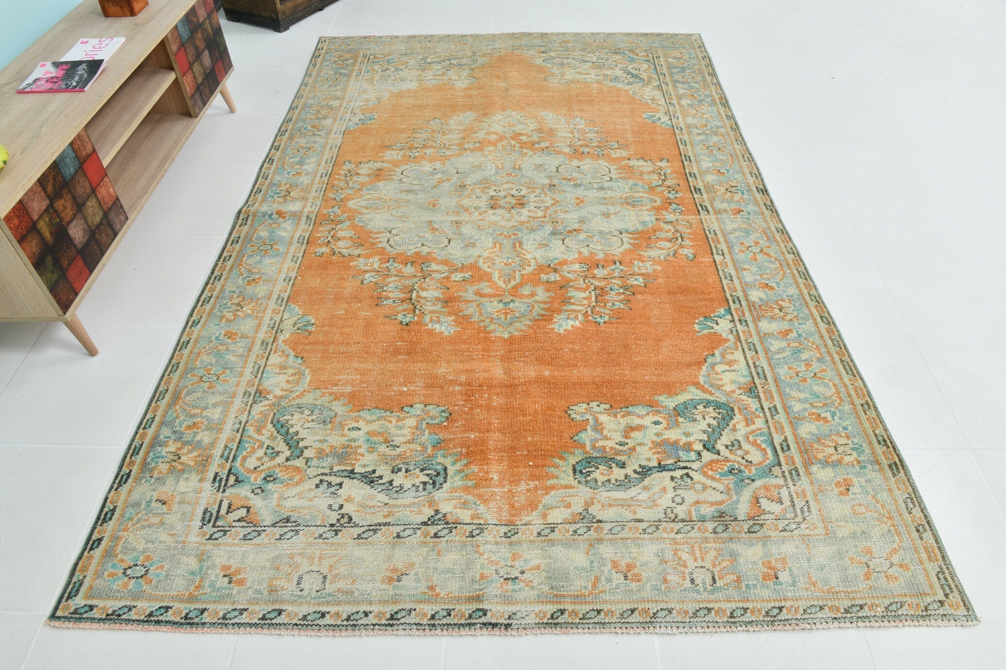 Turkish Vintage Rug 9’2’ x 5’12’