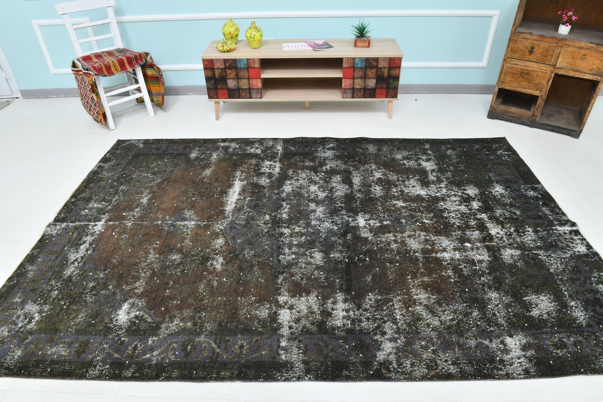 Turkish Vintage Rug 9’4’ x 5’12’