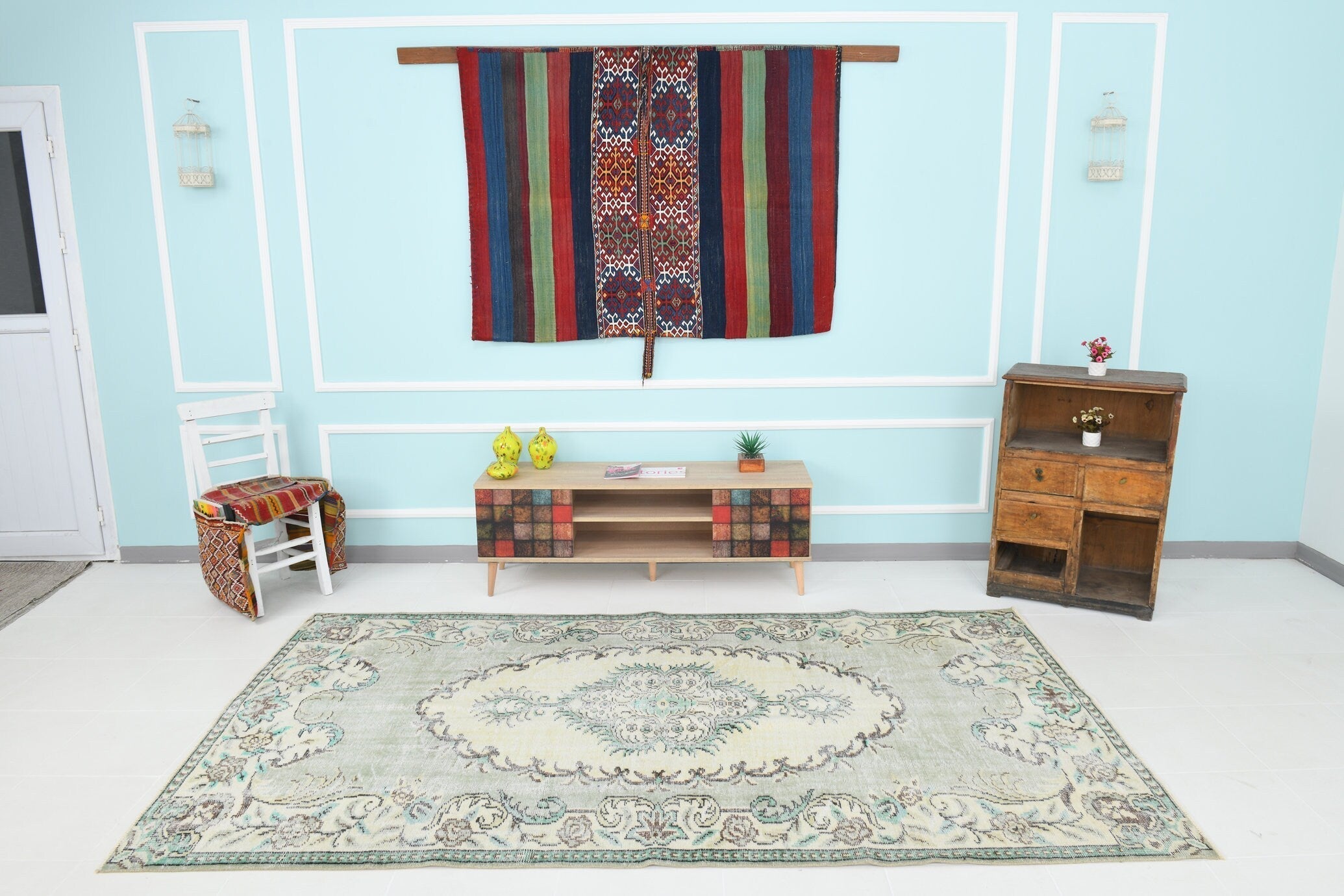 Turkish Vintage Rug 9’5’ x 5’5’