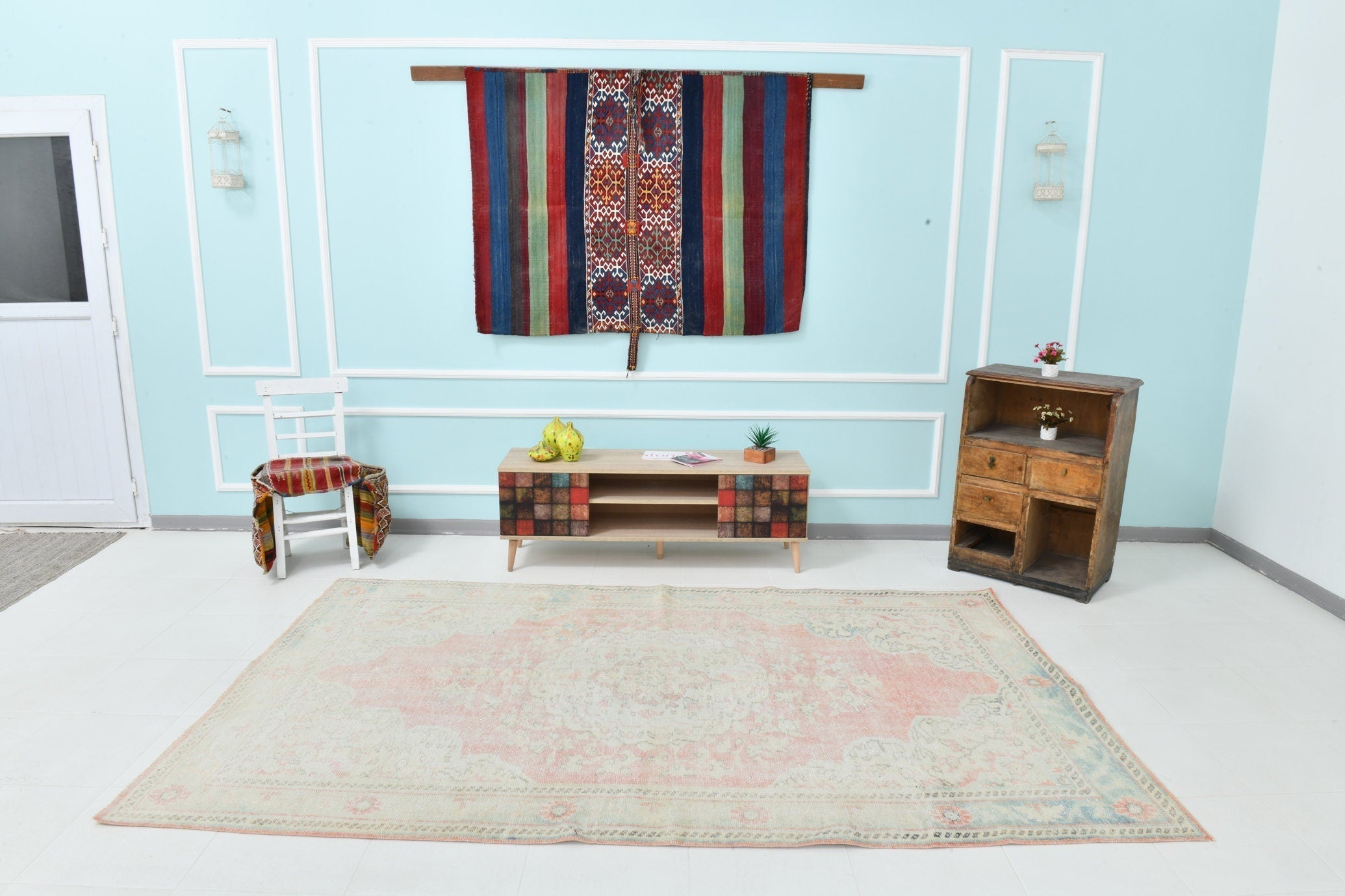 Turkish Vintage Rug 9’6’ x 5’10’