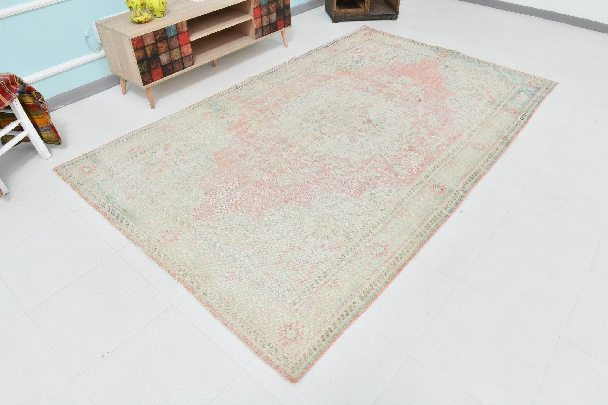 Turkish Vintage Rug 9’6’ x 5’10’