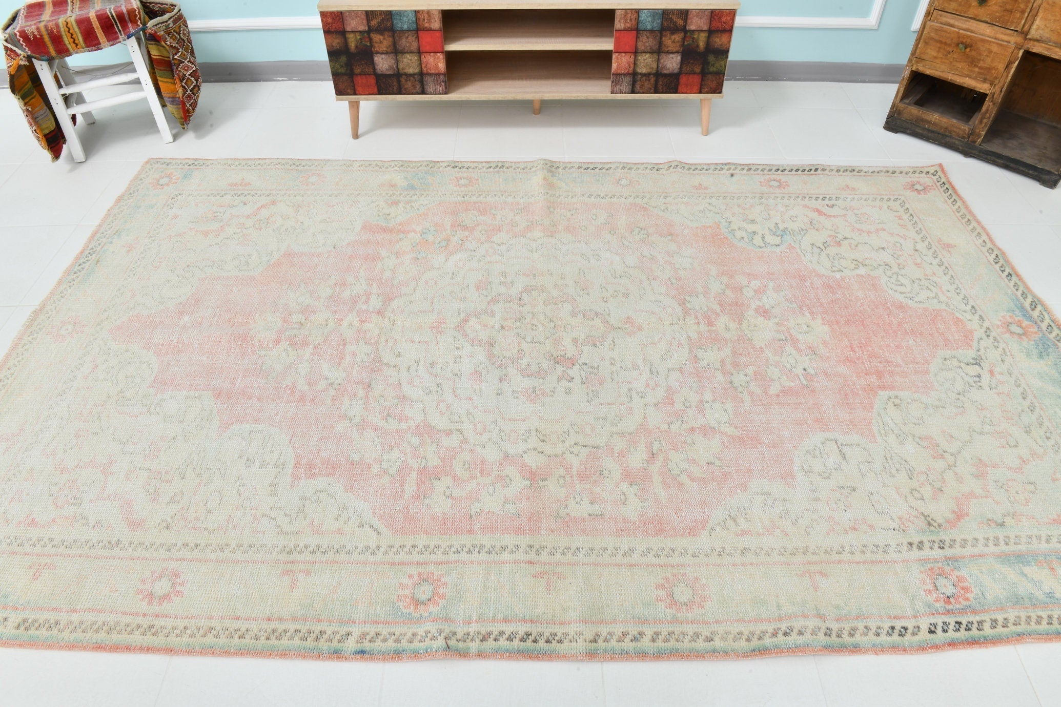 Turkish Vintage Rug 9’6’ x 5’10’