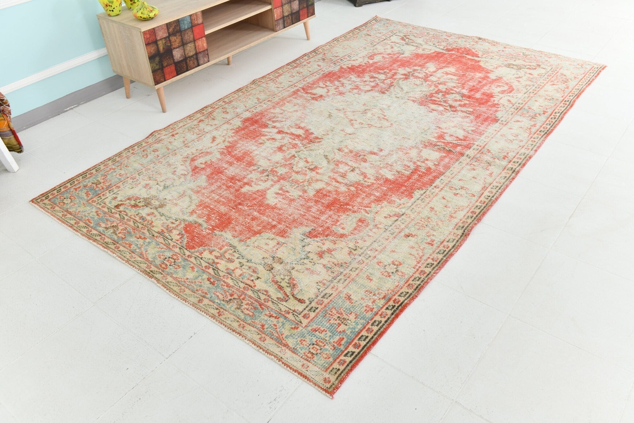 Turkish Vintage Rug 9’6’ x 5’8’