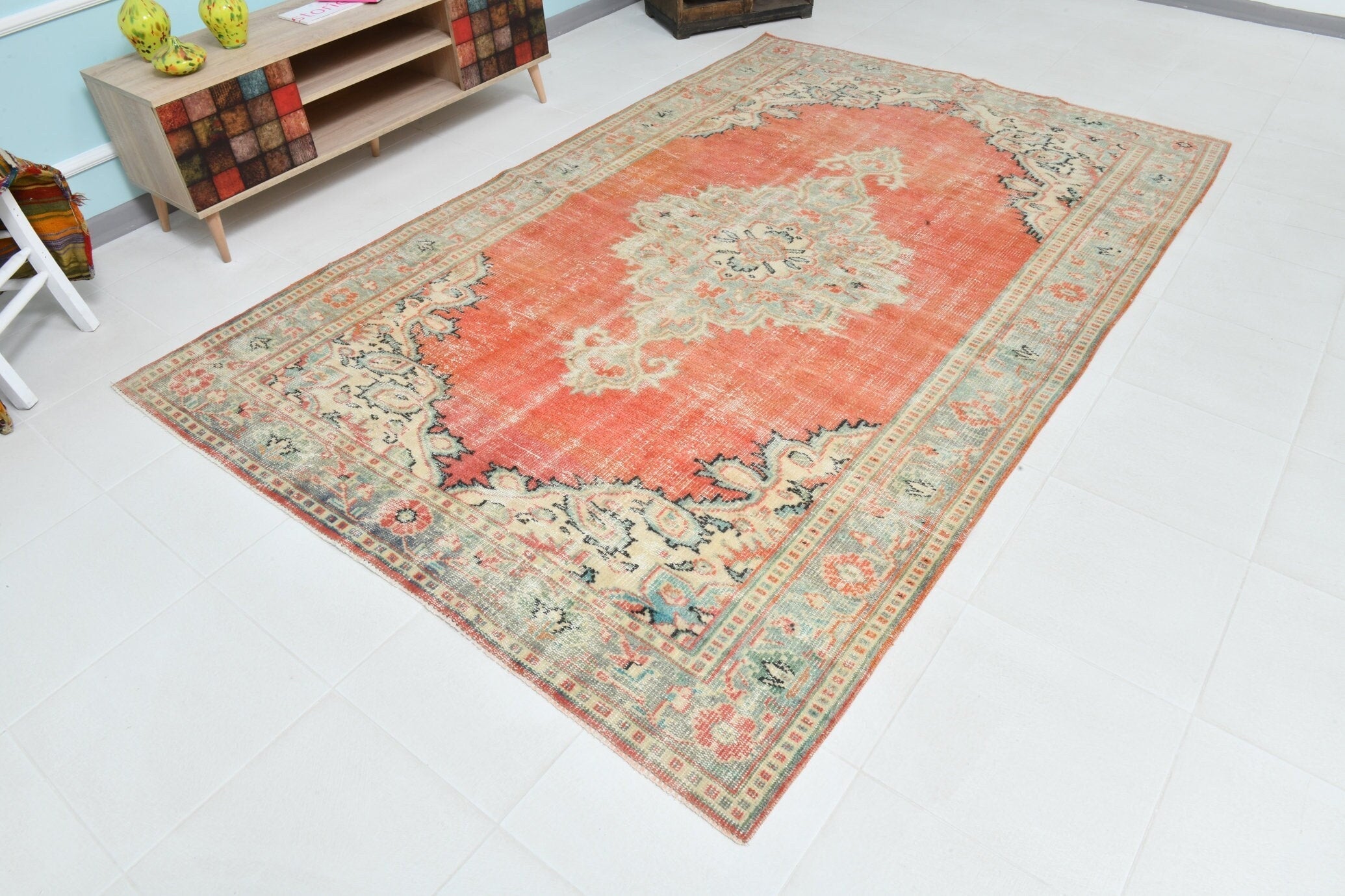 Turkish Vintage Rug 9’6’ x 6’2’
