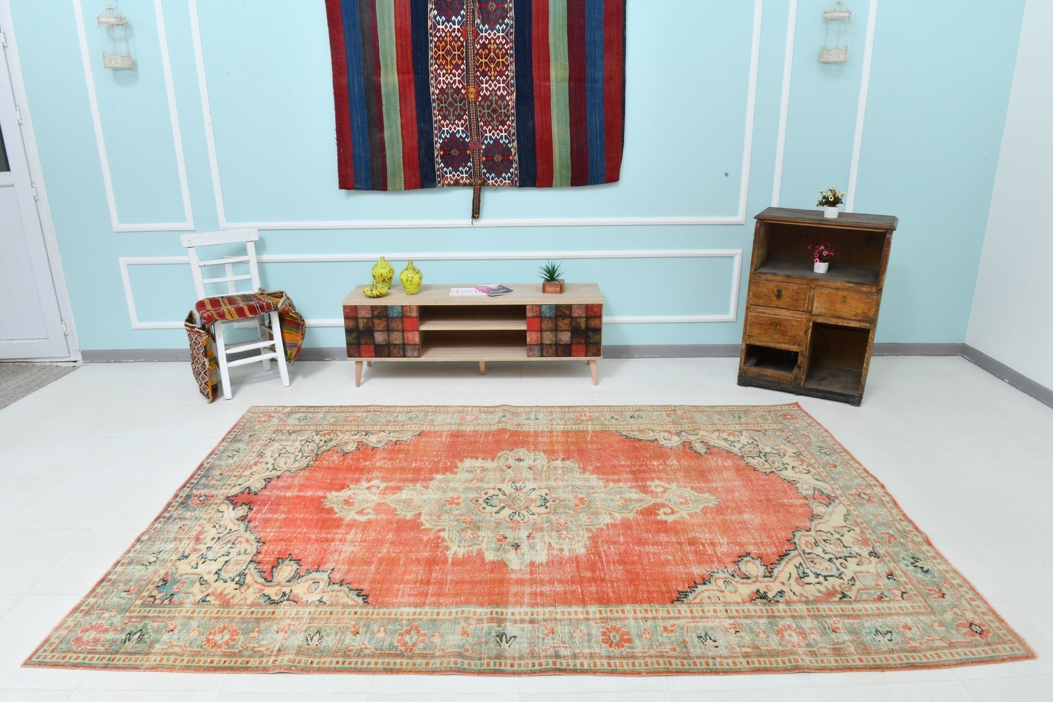 Turkish Vintage Rug 9’6’ x 6’2’