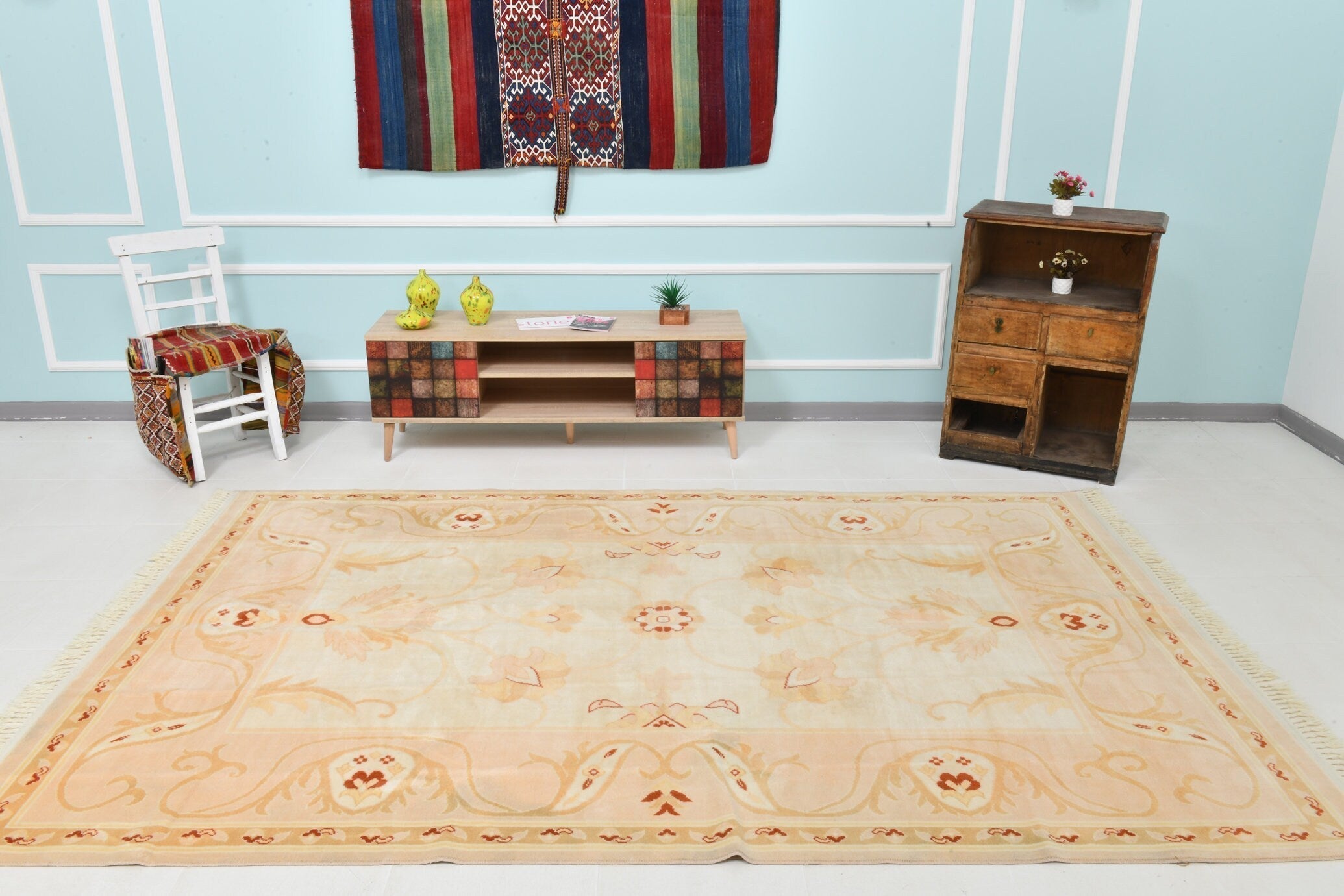 Turkish Vintage Rug 9’7’ x 6’4’