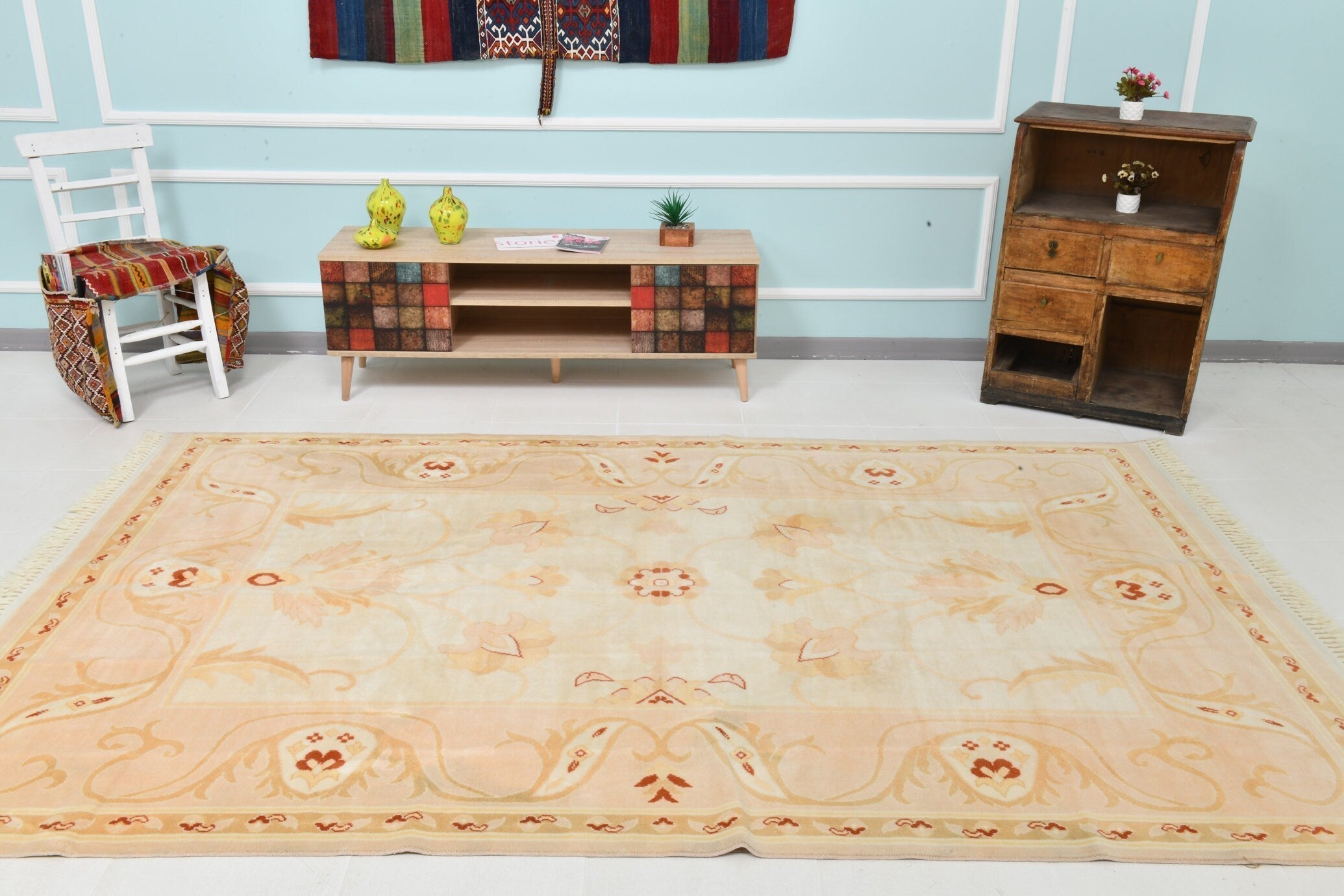 Turkish Vintage Rug 9’7’ x 6’4’