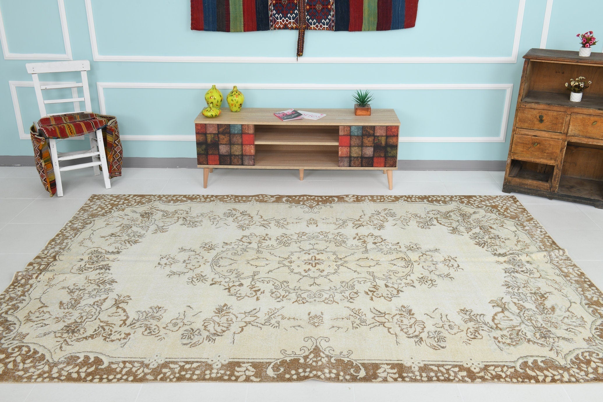 Turkish Vintage Rug 9’7’ x 6’5’