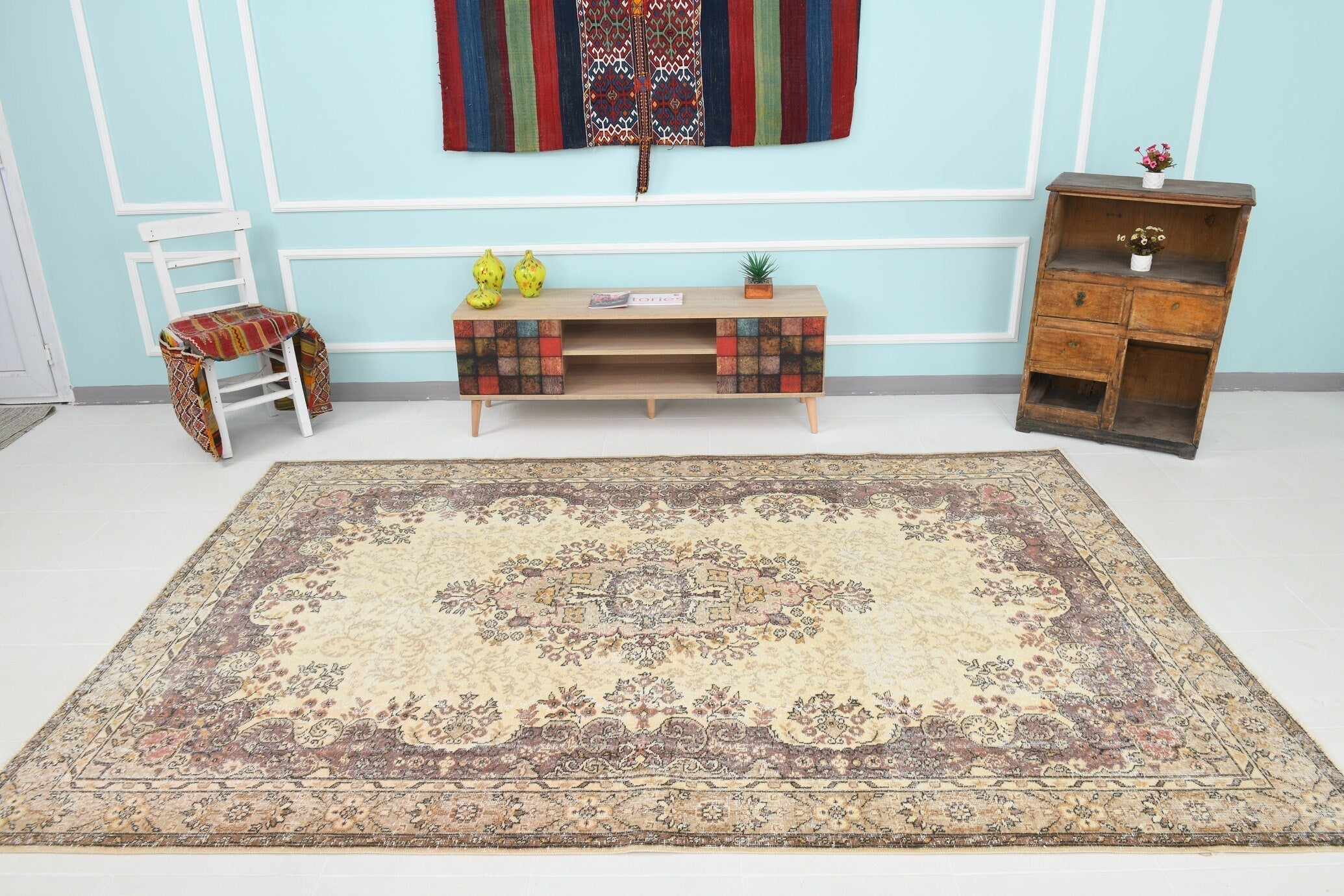 Turkish Vintage Rug 9’7’ x 6’6’