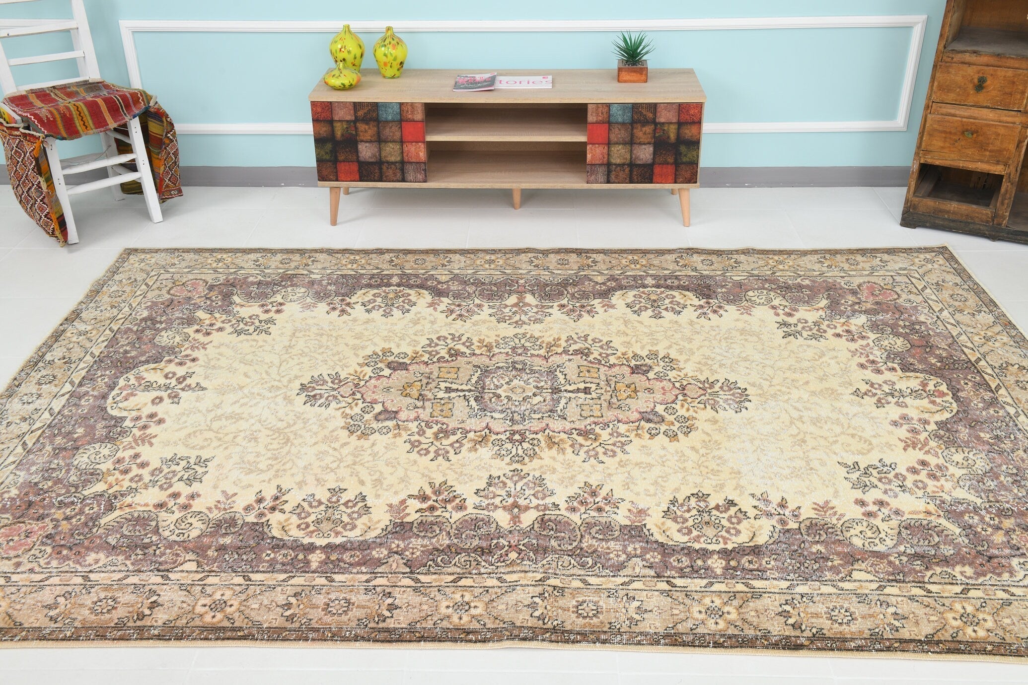 Turkish Vintage Rug 9’7’ x 6’6’