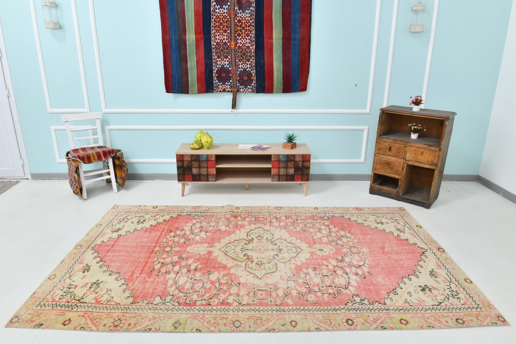 Turkish Vintage Rug 9’8’ x 5’7’