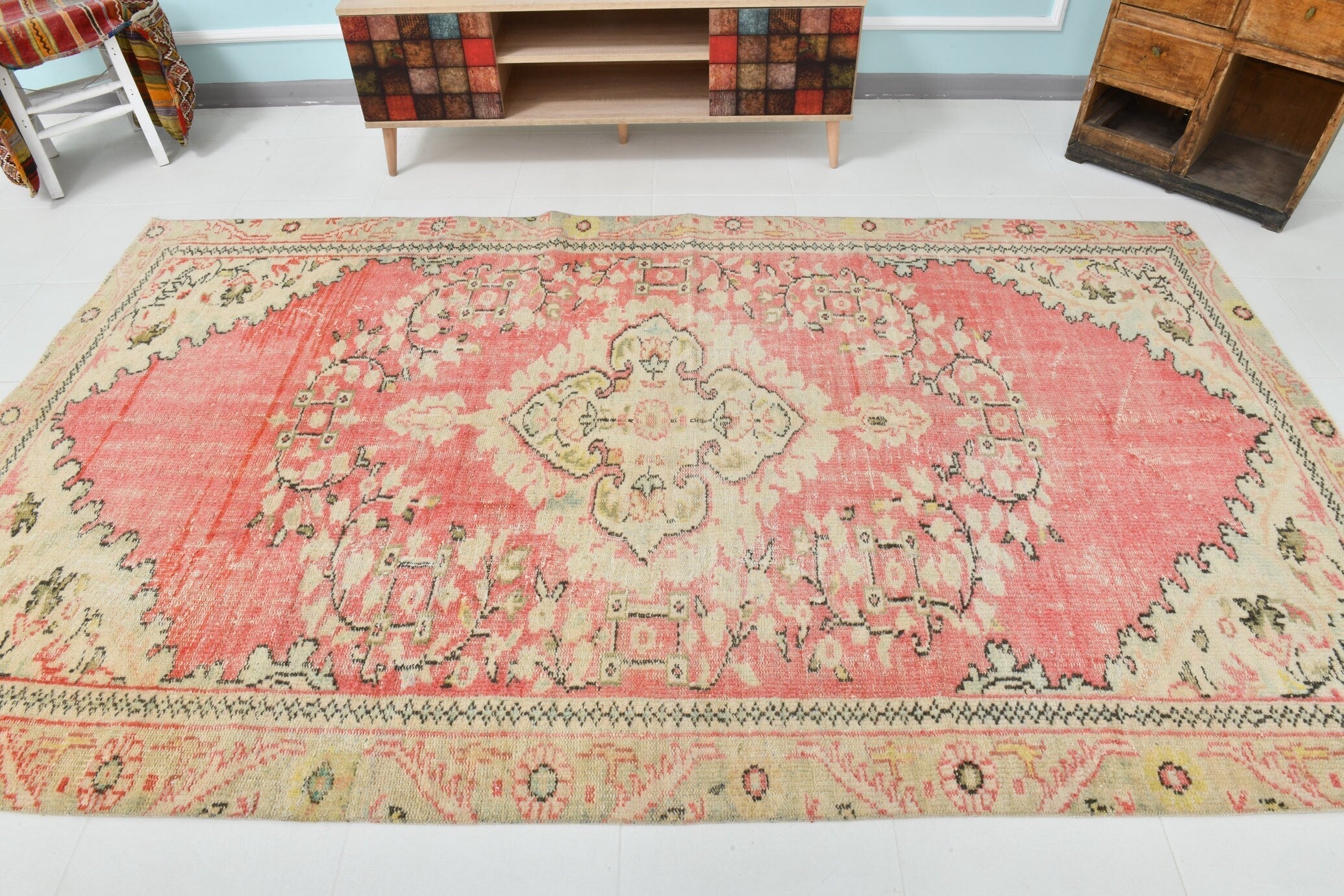 Turkish Vintage Rug 9’8’ x 5’7’