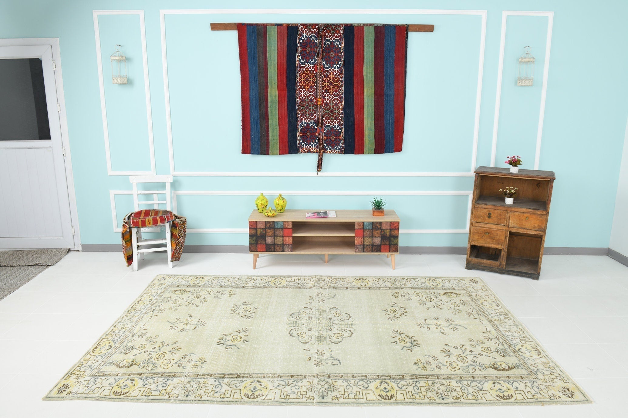 Turkish Vintage Rug 9’8’ x 6’2’