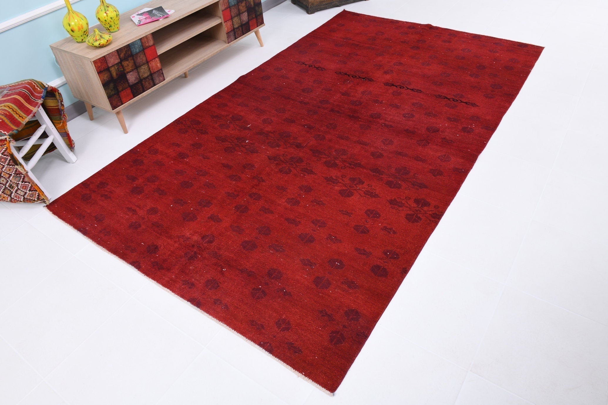 Turkish Vintage Rug 9’9’ x 5’7’
