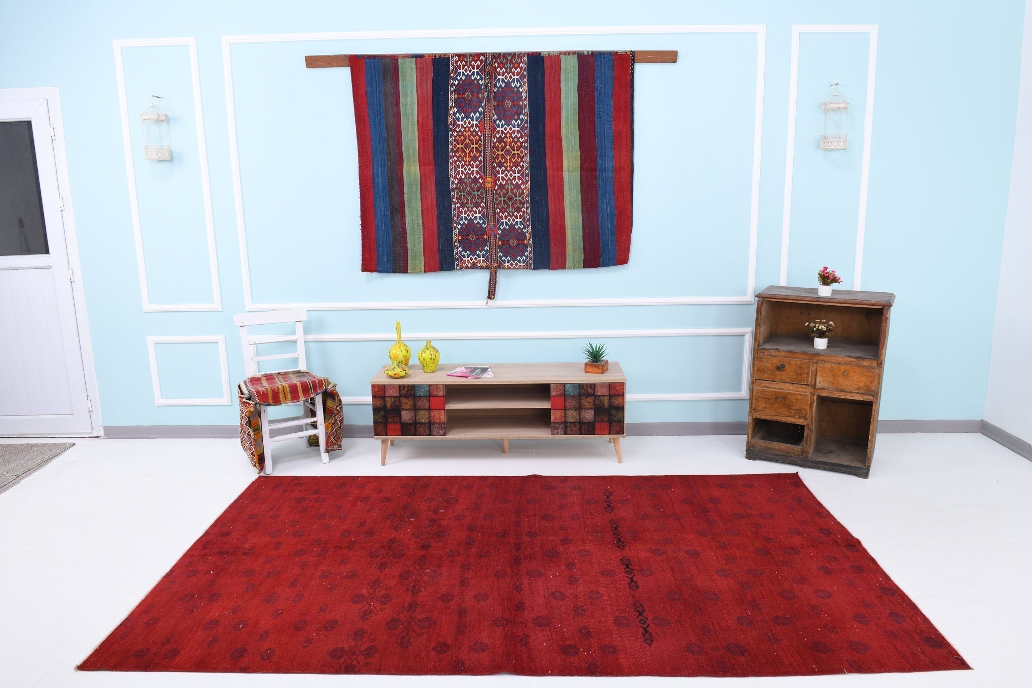 Turkish Vintage Rug 9’9’ x 5’7’