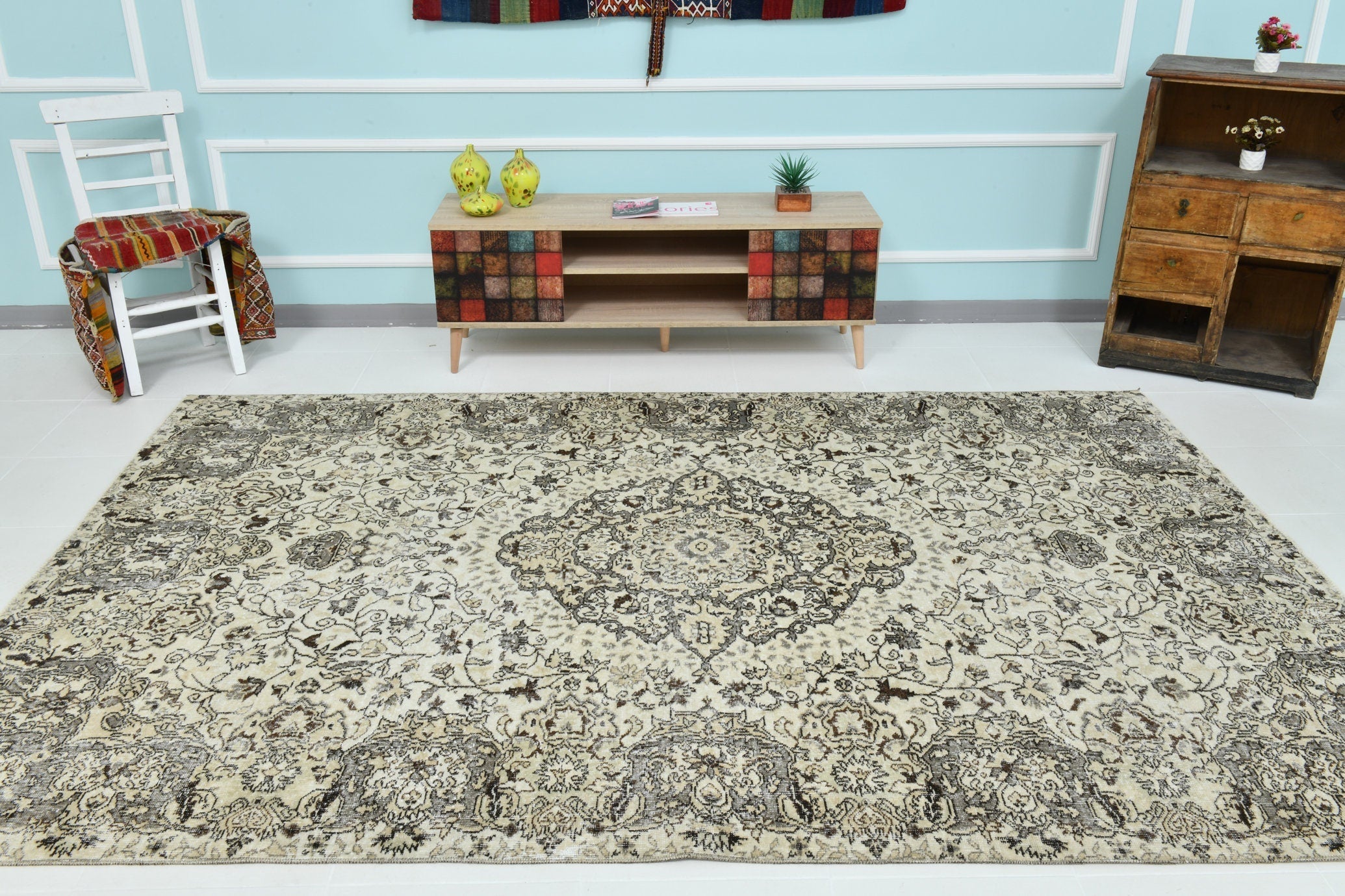 Turkish Vintage Rug 9’9’ x 6’6’