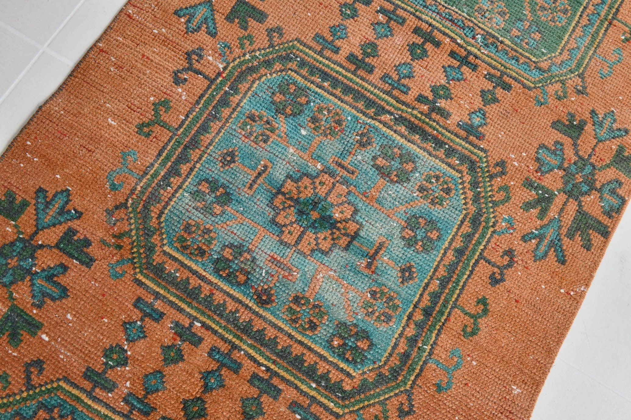 Turkish Vintage Runner Rug 10’11’ x 2’6’