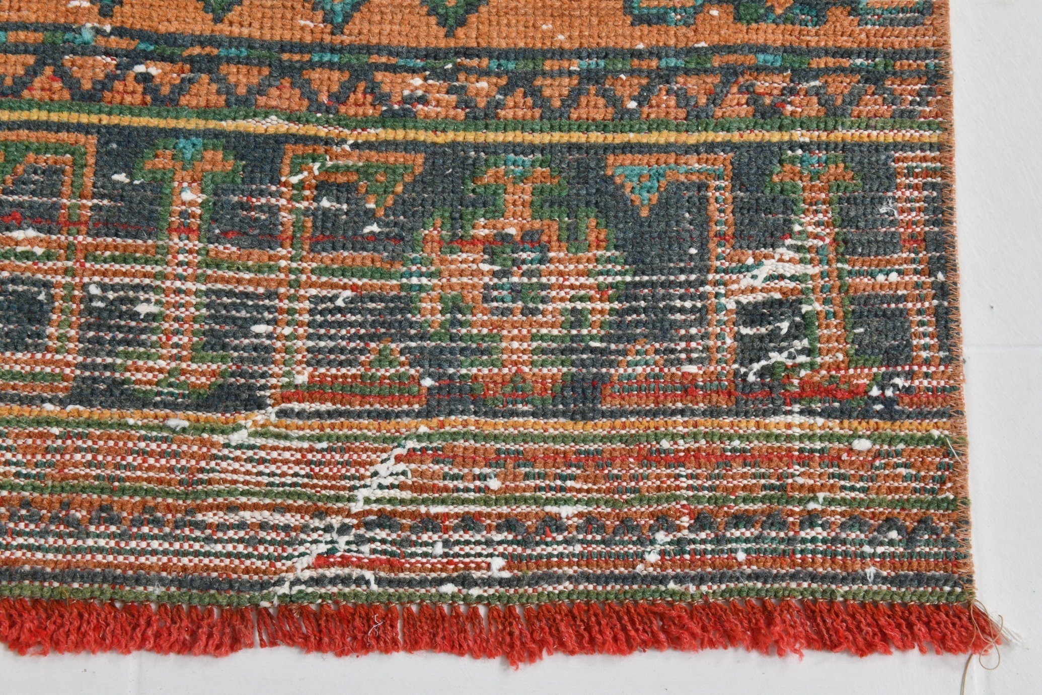 Turkish Vintage Runner Rug 10’11’ x 2’6’