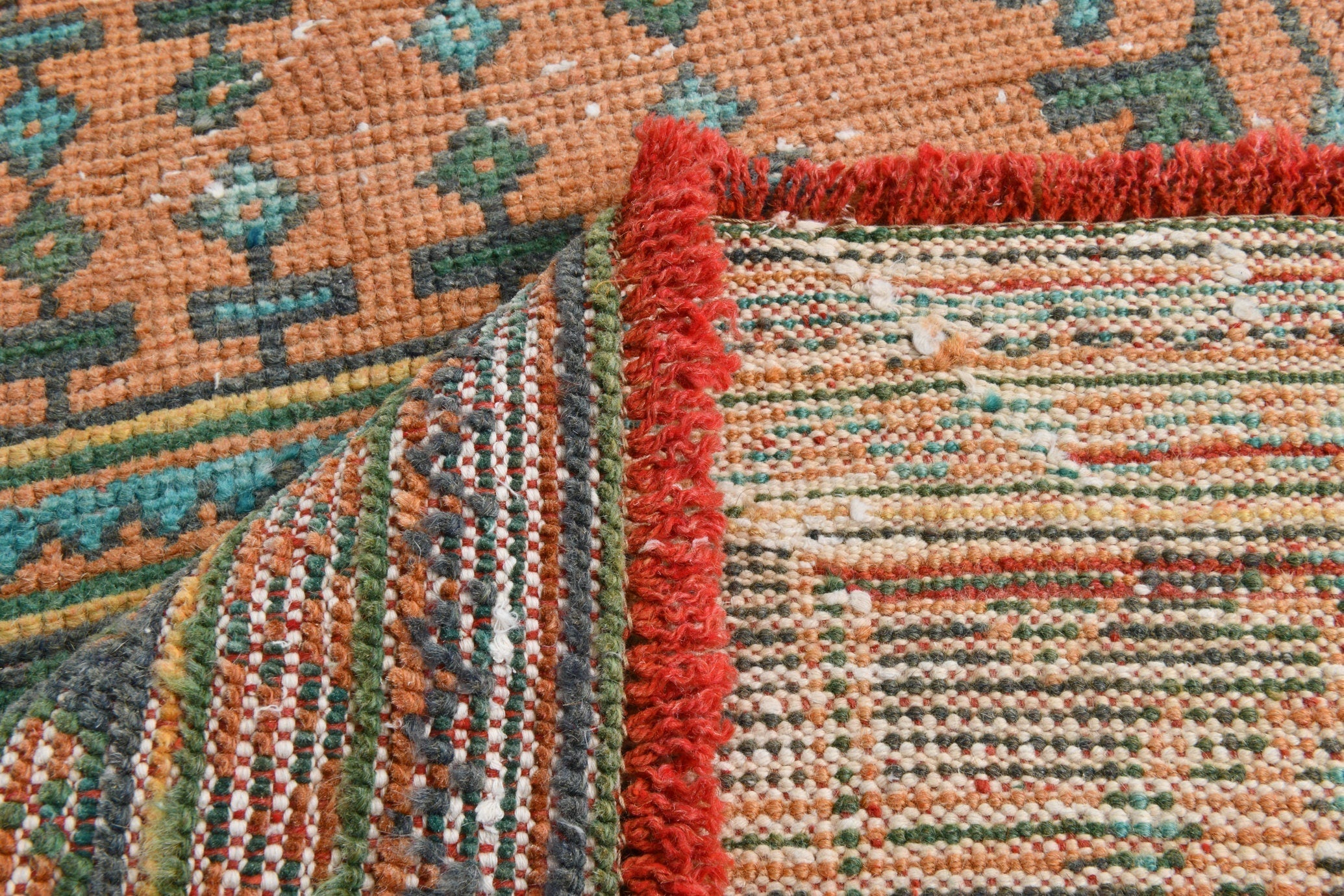 Turkish Vintage Runner Rug 10’11’ x 2’6’
