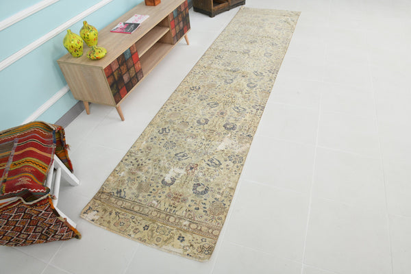 Turkish Vintage Runner Rug 11’1’ x 2’7’