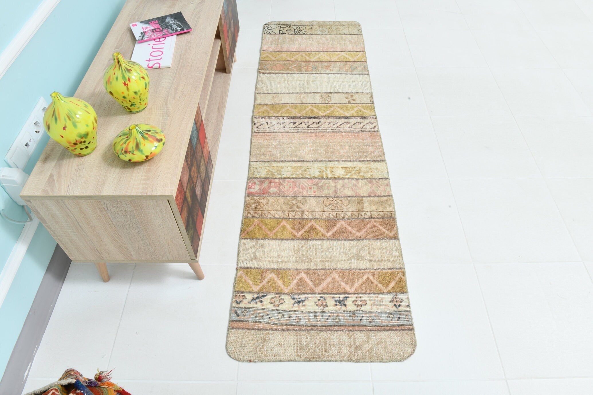 Turkish Vintage Runner Rug 1’11’ x 6’9’
