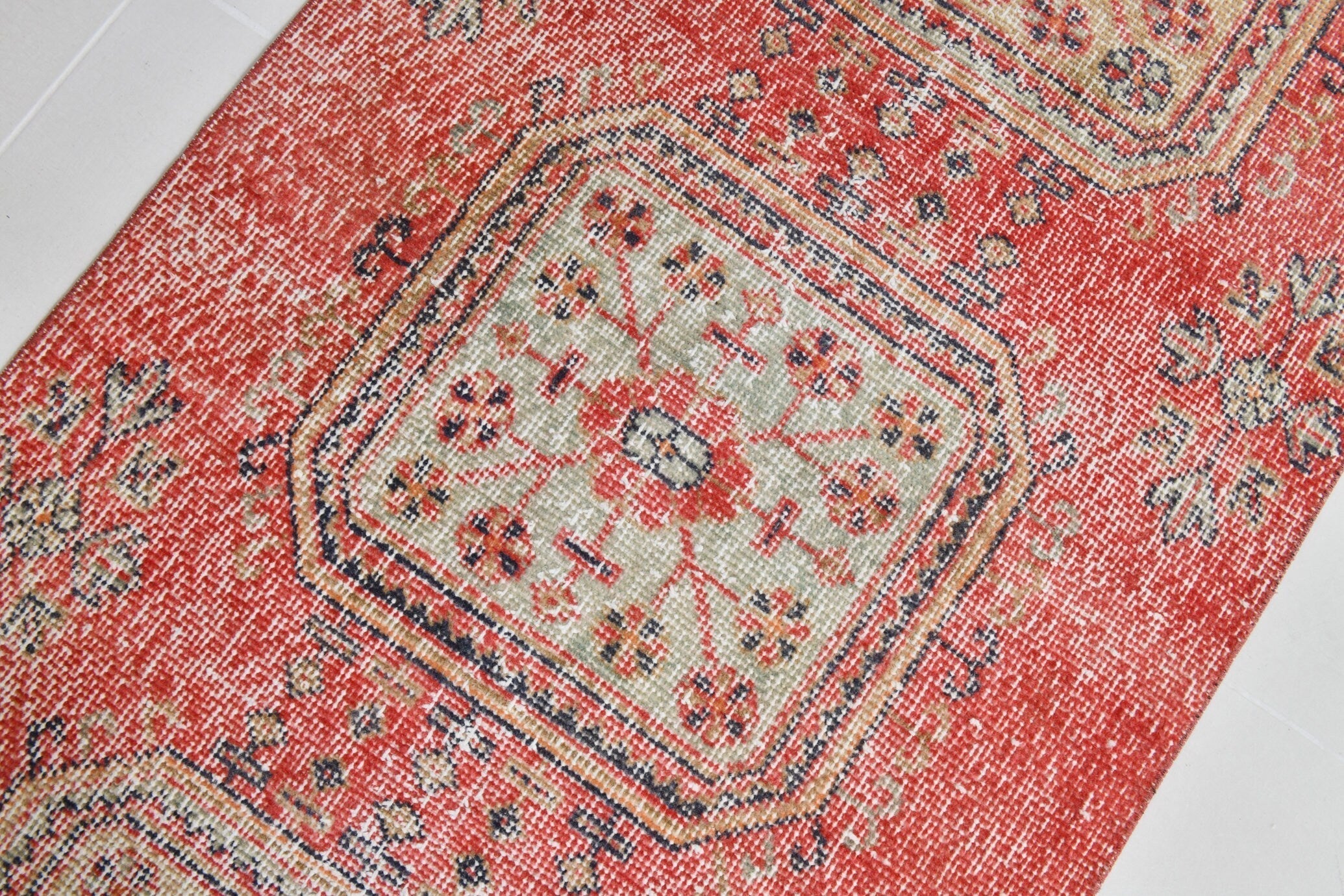 Turkish Vintage Runner Rug 11’2’ x 2’11’