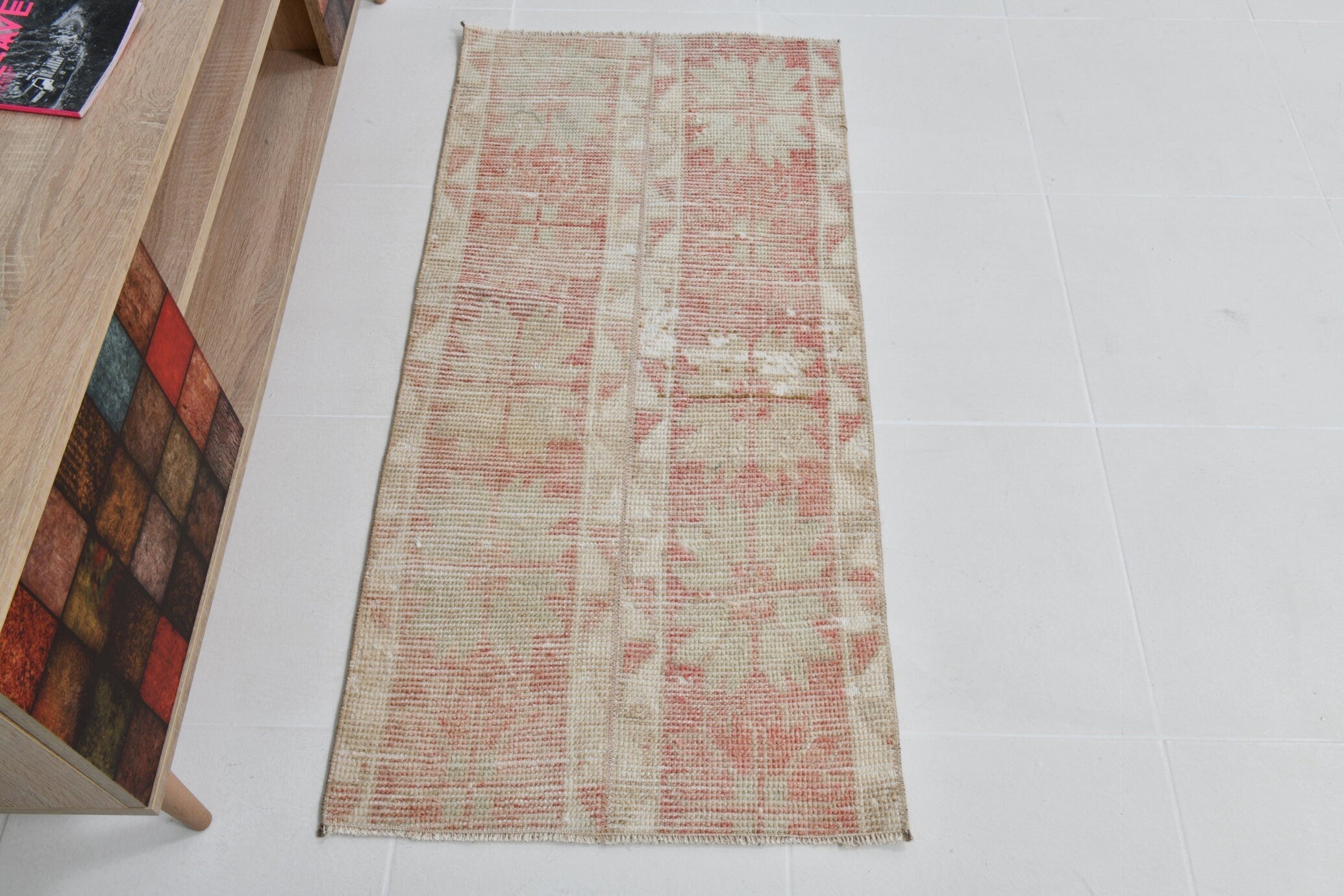 Turkish Vintage Runner Rug 1’12’ x 4’2’