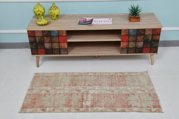 Turkish Vintage Runner Rug 1’12’ x 4’2’