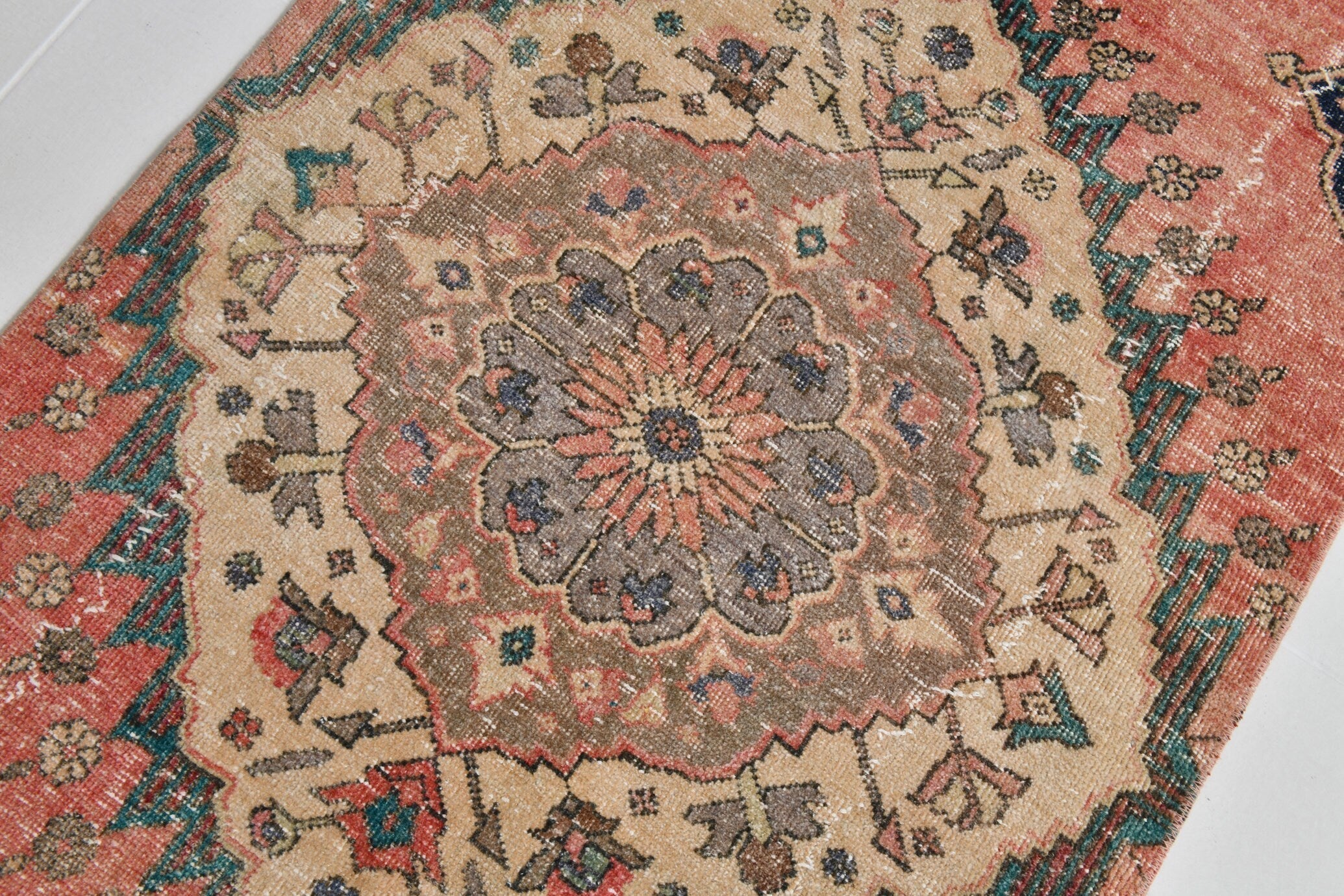 Turkish Vintage Runner Rug 12’9’ x 2’9’