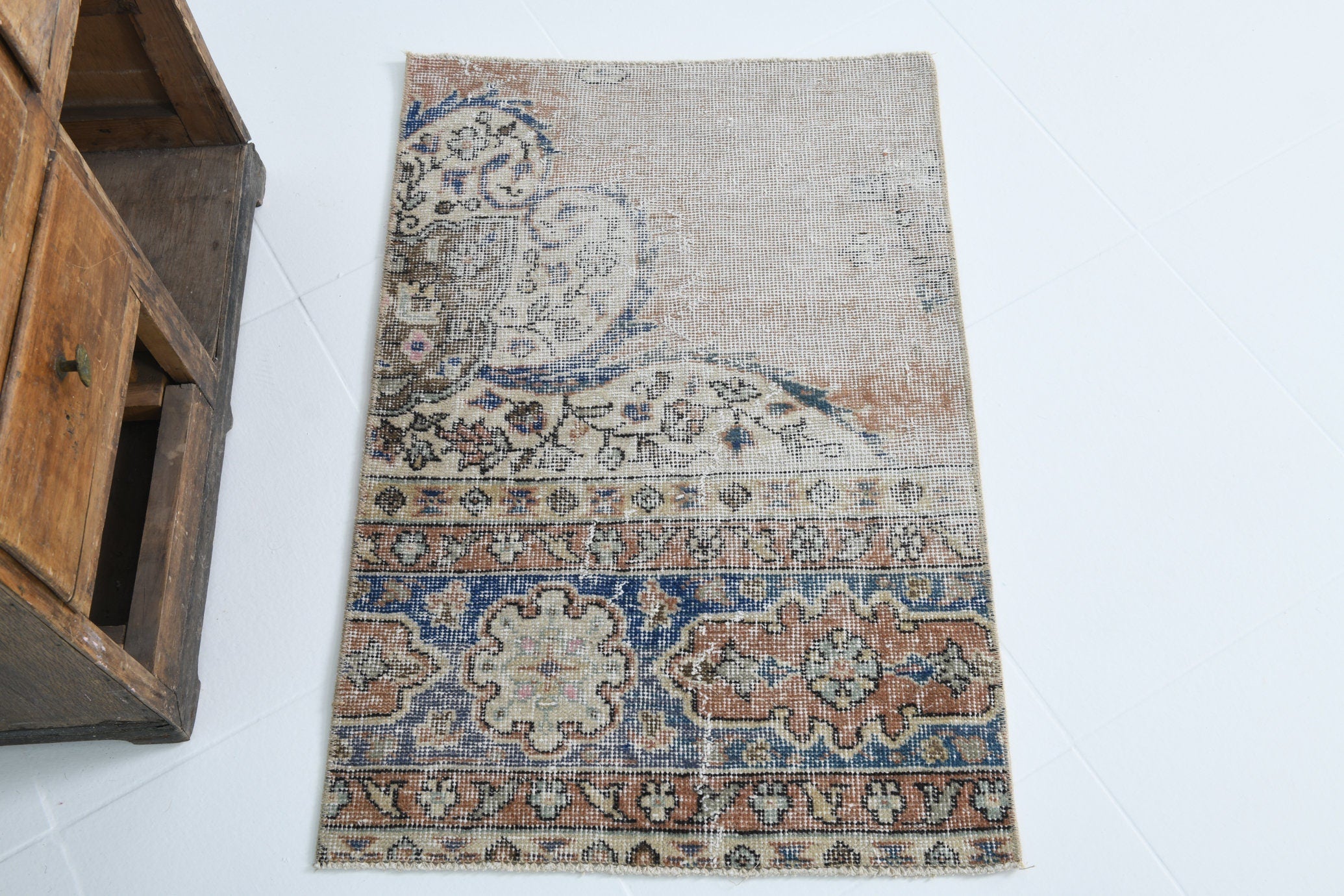 Turkish Vintage Runner Rug 2’0’ x 2’11’