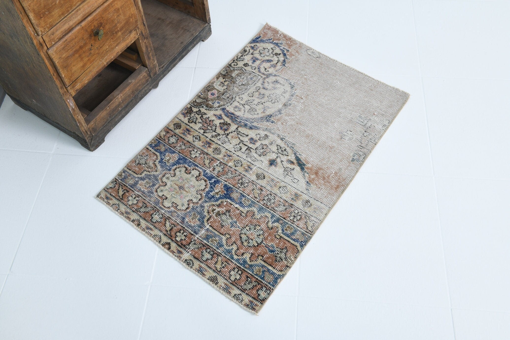 Turkish Vintage Runner Rug 2’0’ x 2’11’