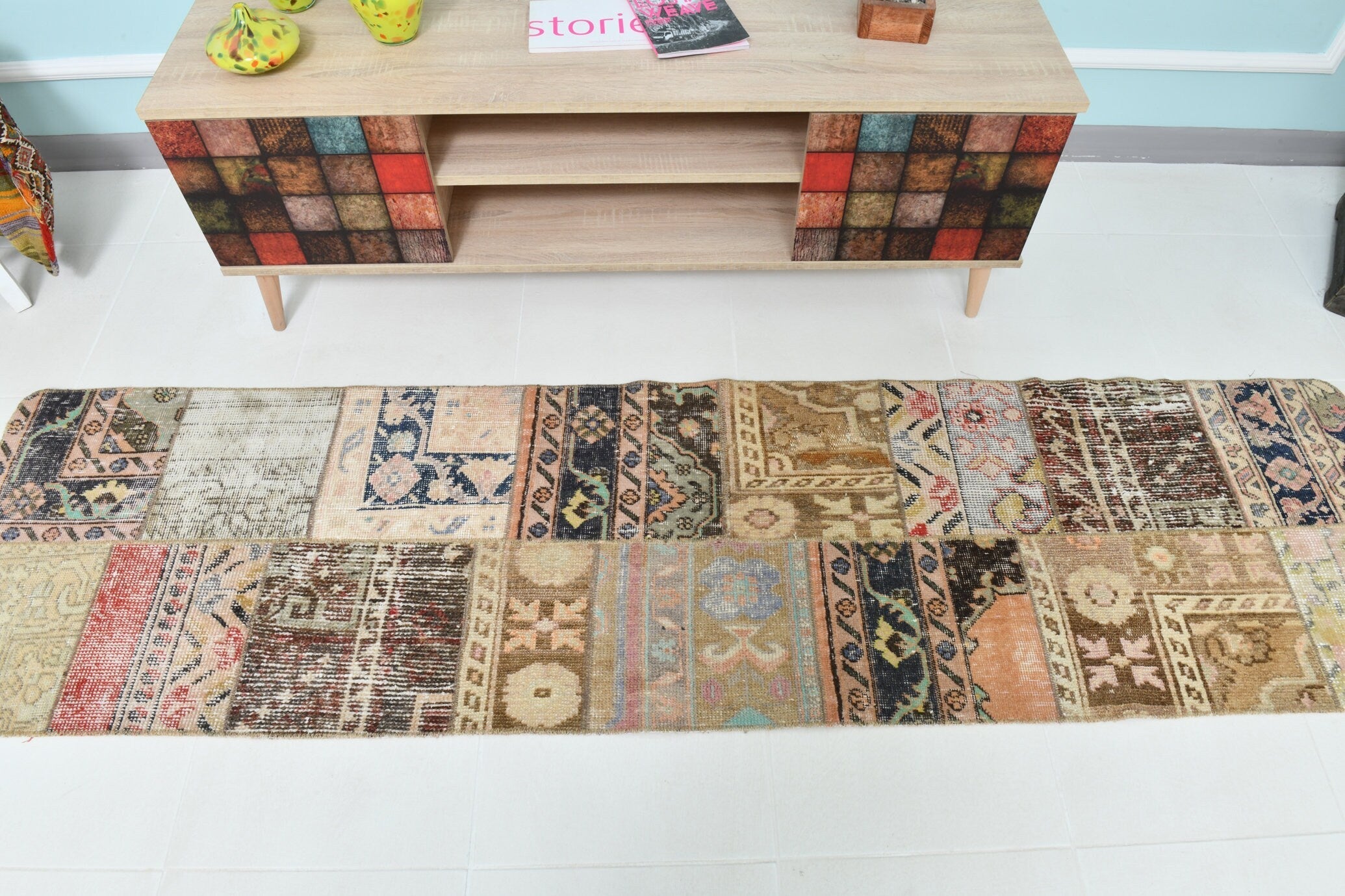 Turkish Vintage Runner Rug 2’1’ x 8’1’