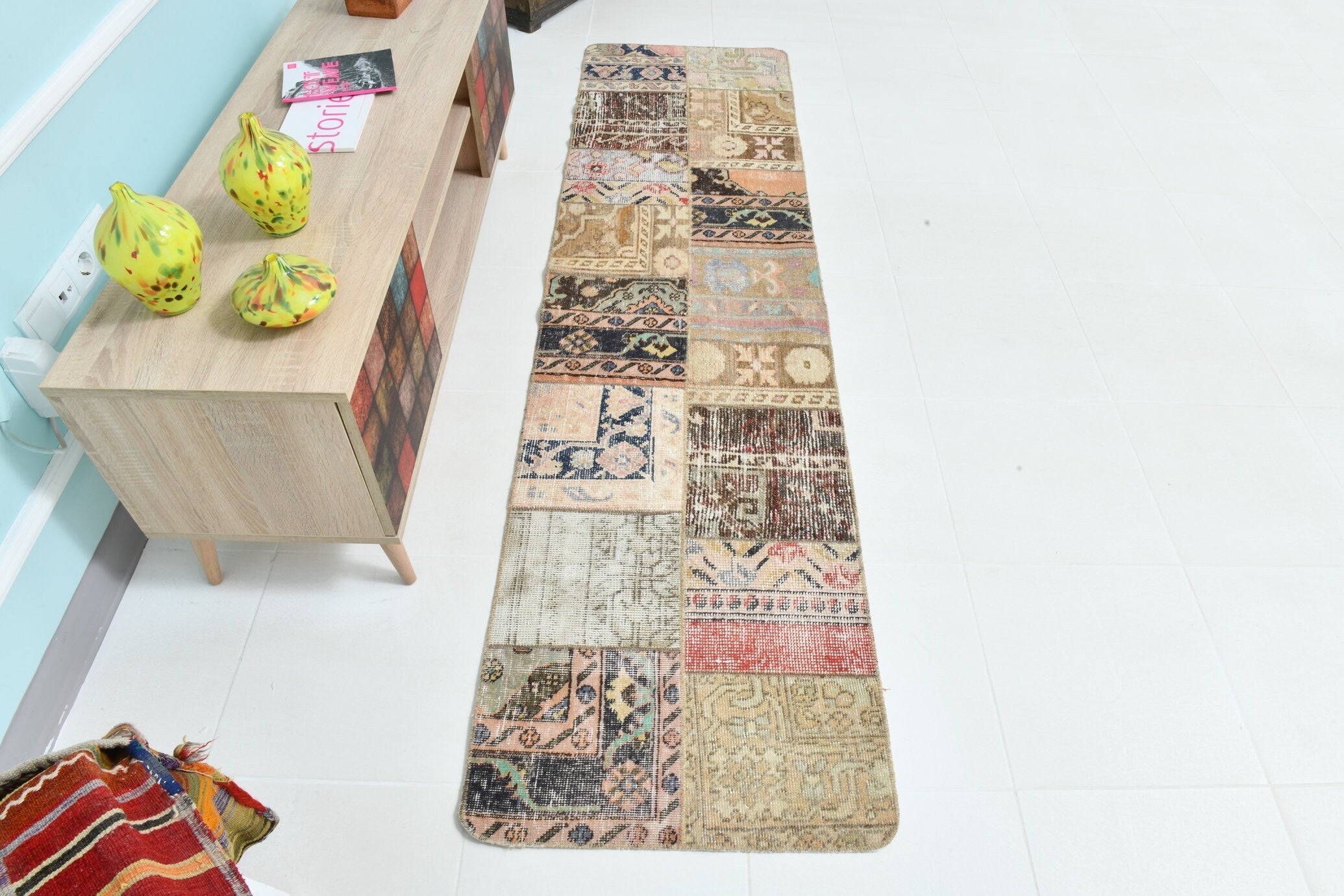 Turkish Vintage Runner Rug 2’1’ x 8’1’