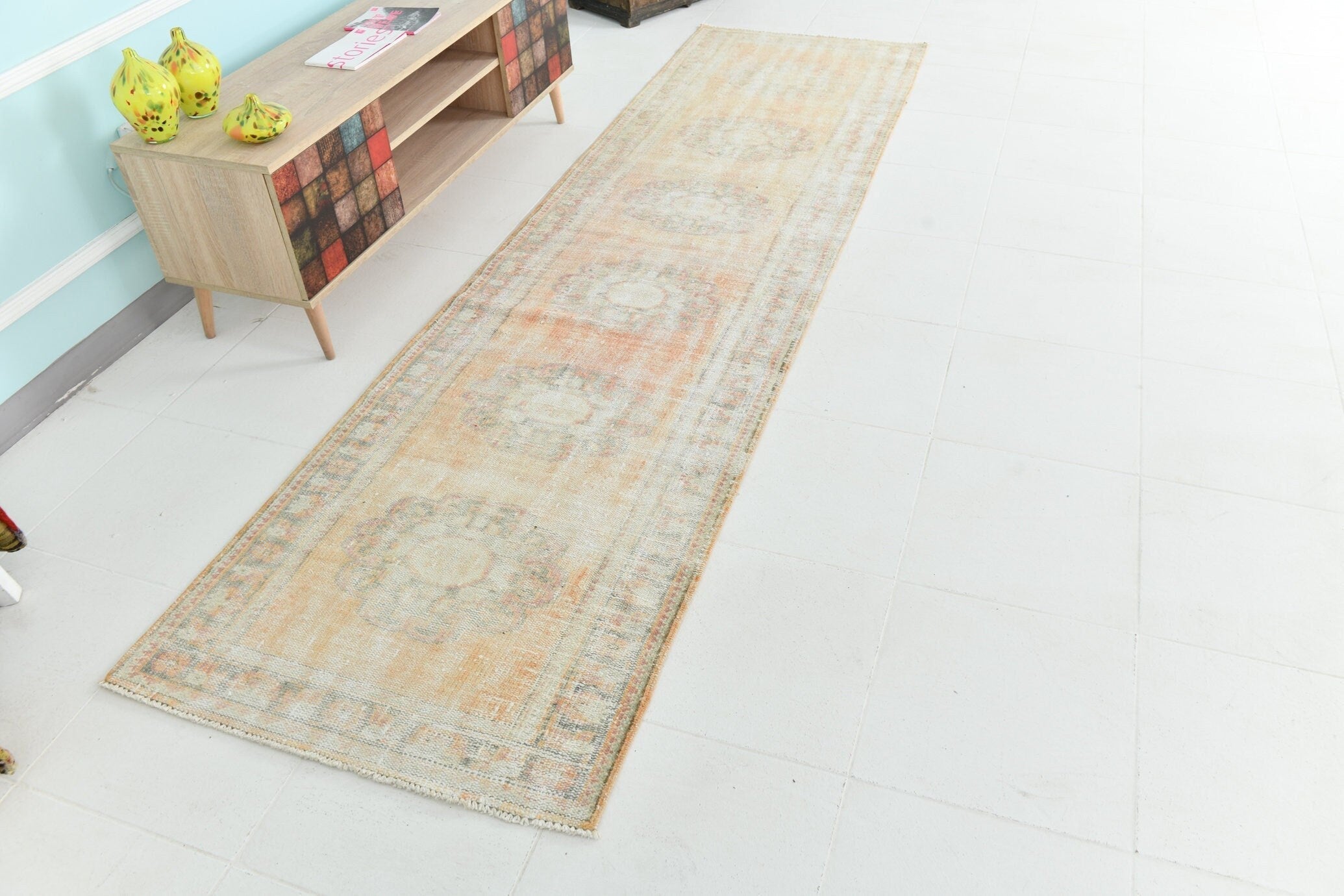 Turkish Vintage Runner Rug 2’10’’ x 10’6’’