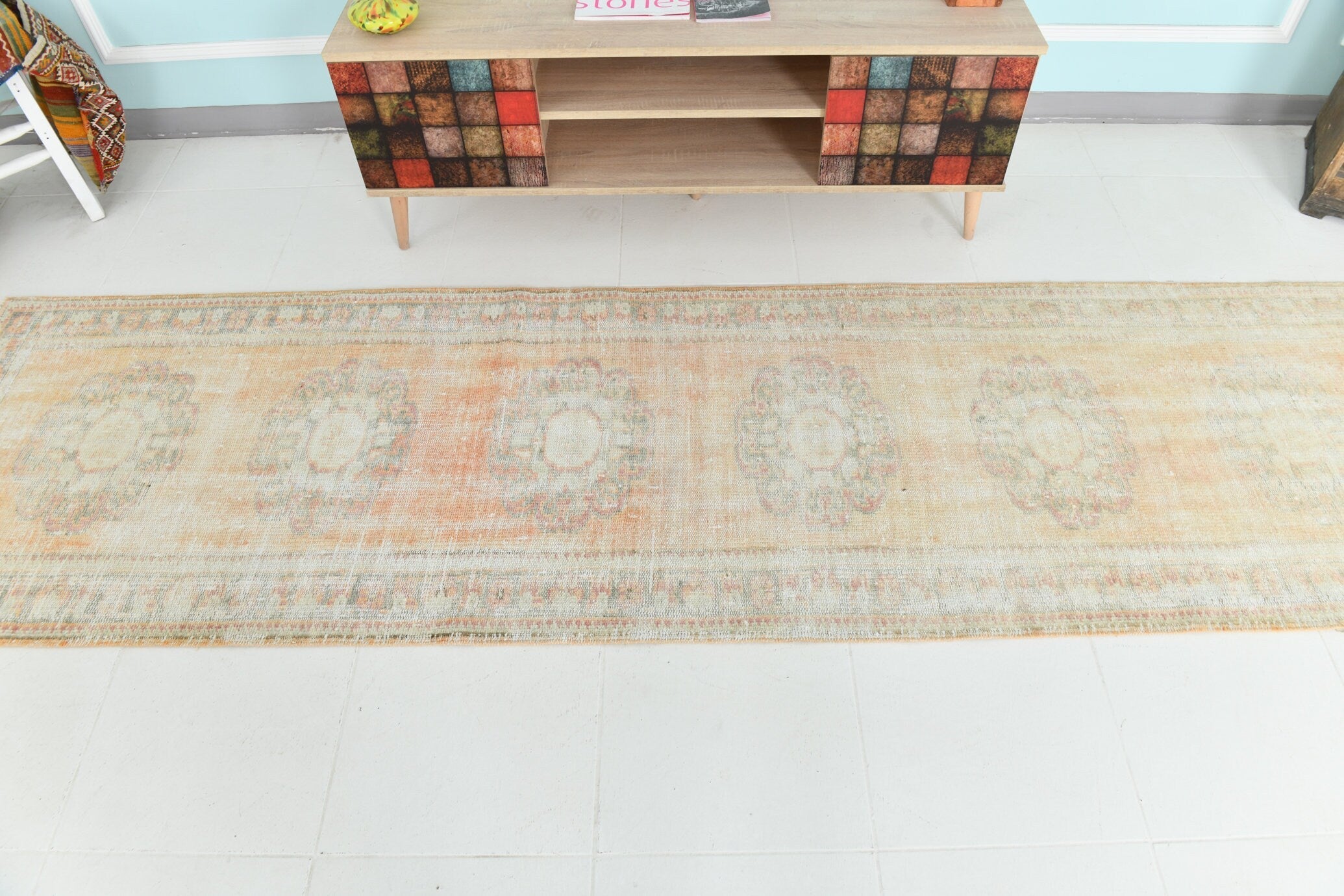 Turkish Vintage Runner Rug 2’10’’ x 10’6’’