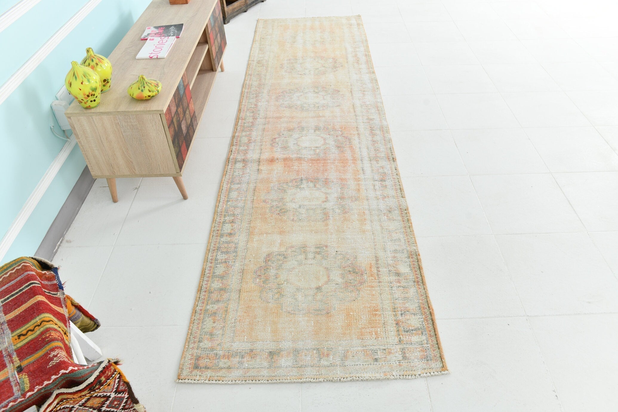 Turkish Vintage Runner Rug 2’10’’ x 10’6’’