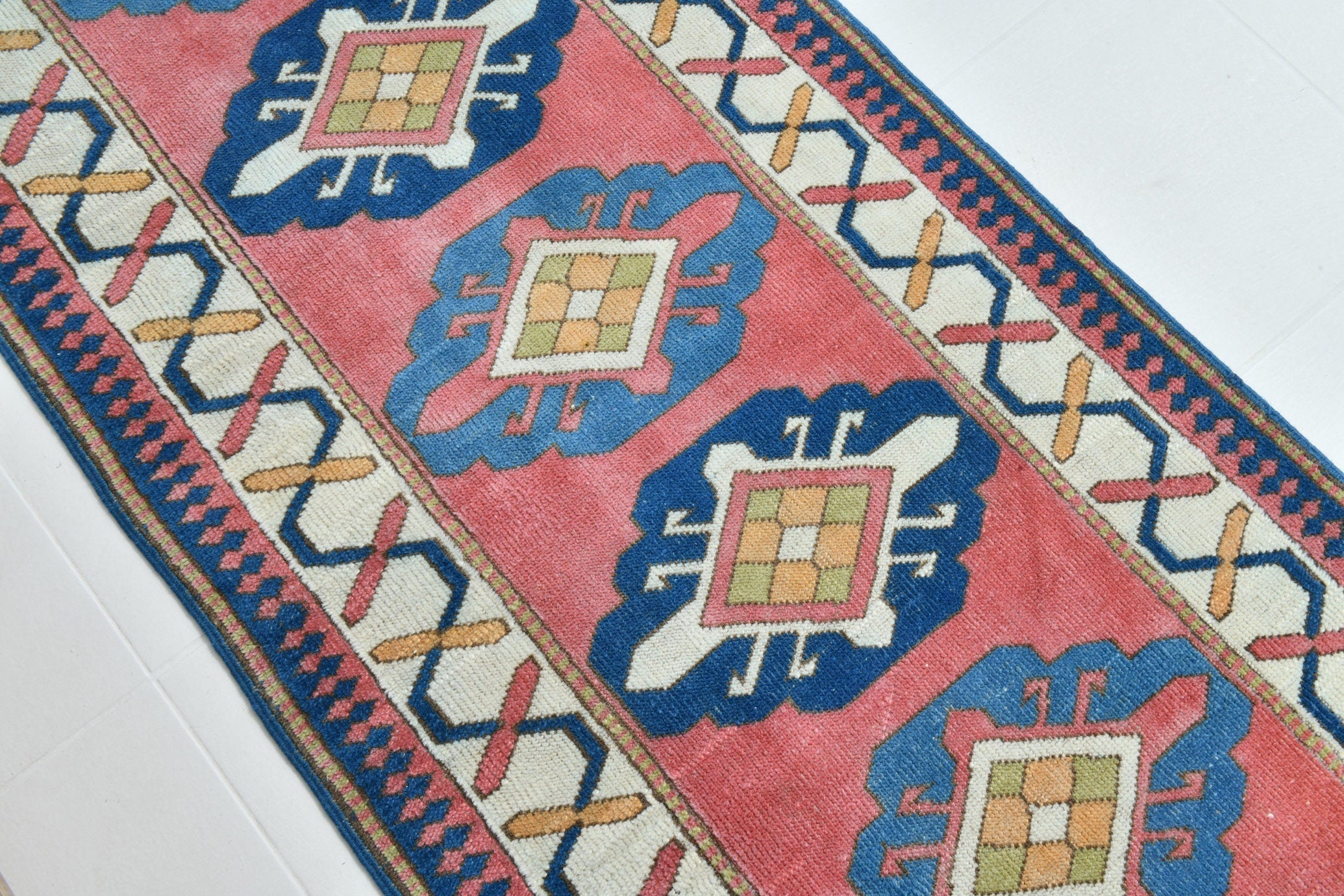 Turkish Vintage Runner Rug 2’10’ x 11’1’